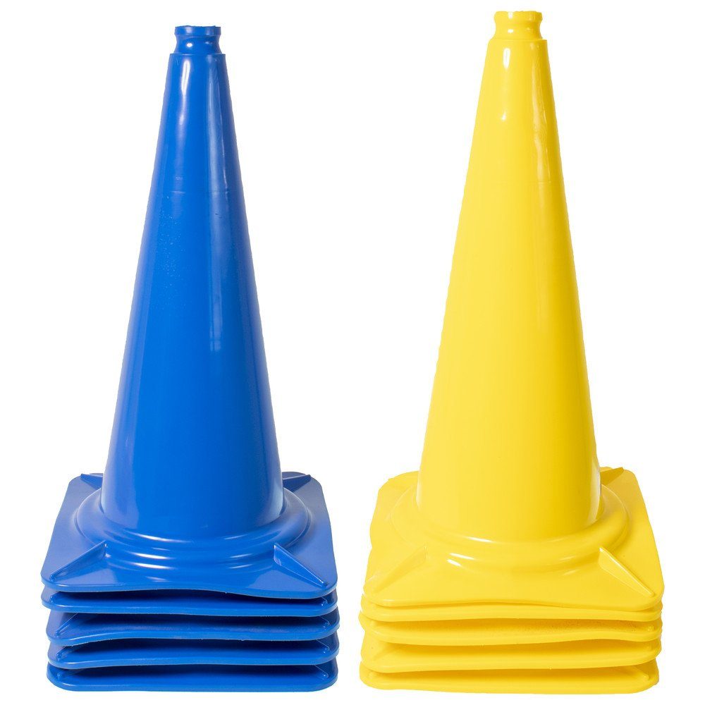 Dönges Outdoor-Spielzeug XXL-Pylonen 10er-Set, blau/gelb