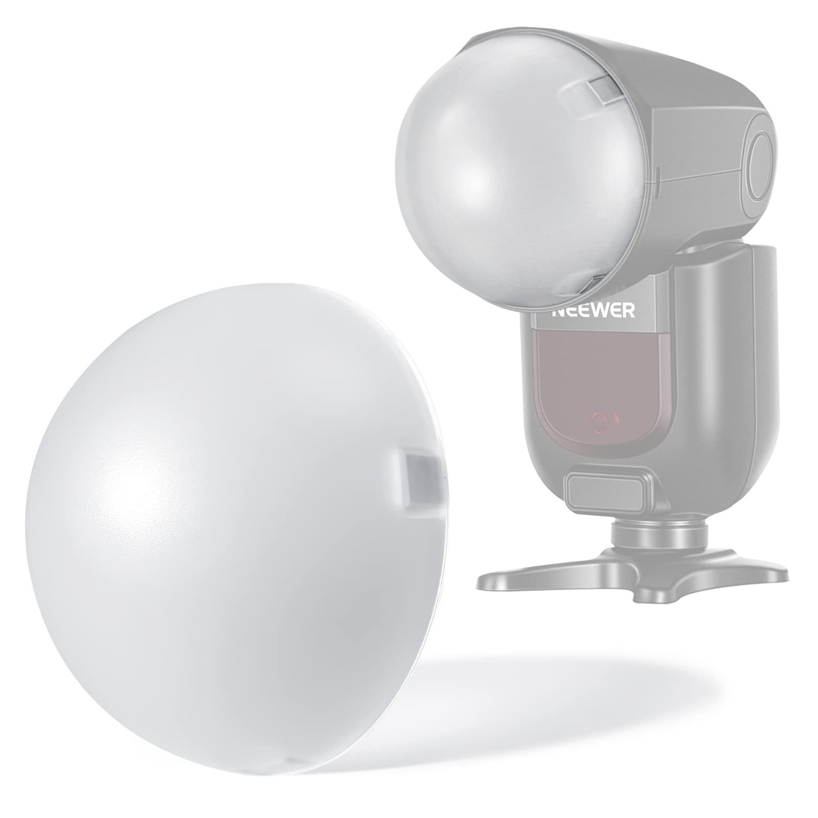 Neewer M12 Magnetischer Kuppeldiffusor für Z1 Speedlite Blitzgerät Systemblitz, (mit rundem Kopf, Magnetisch befestigter Blitzkuppel-Lichtmodifikator)