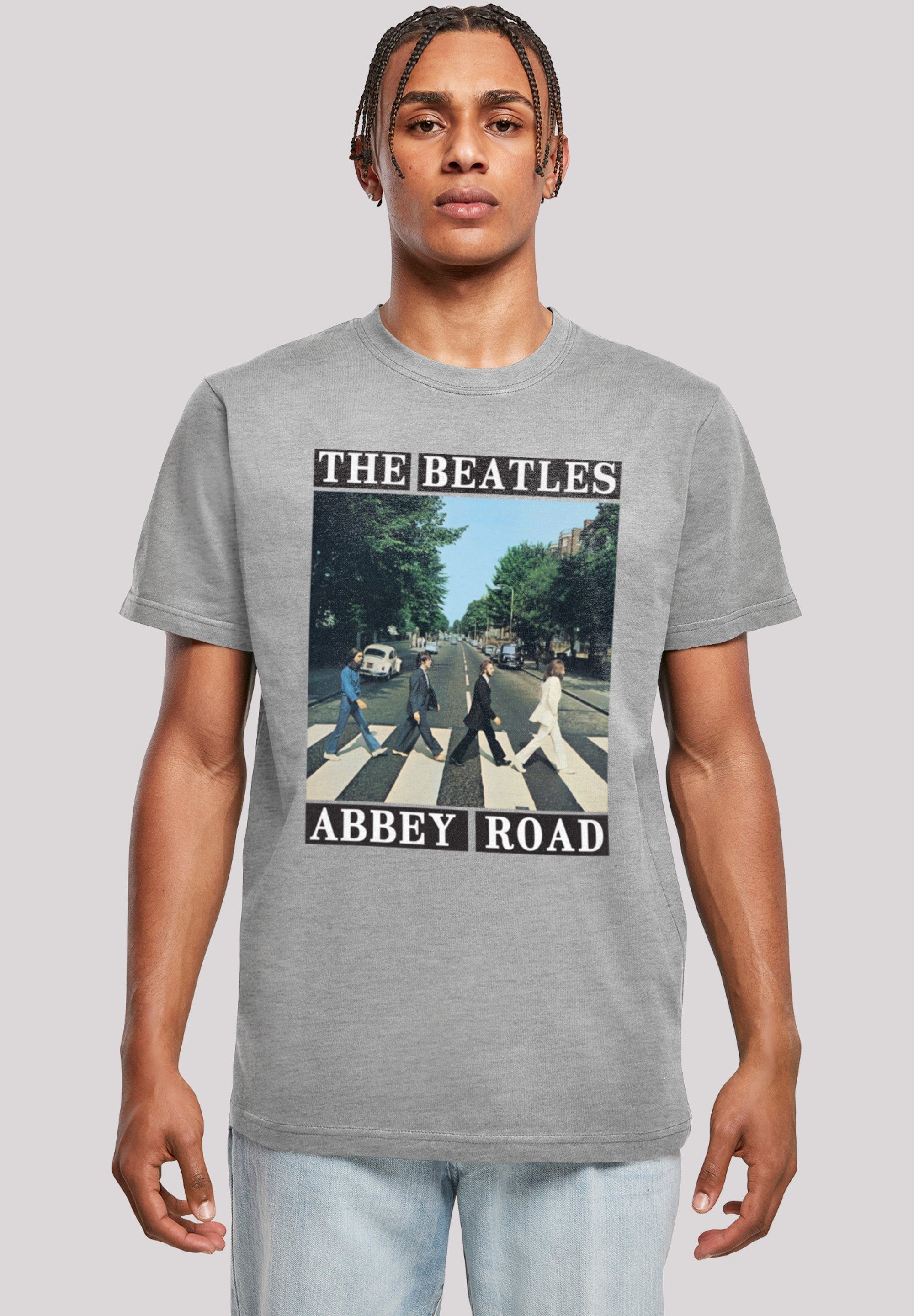 Sehr Print, F4NT4STIC The Tragekomfort Band T-Shirt weicher mit Beatles Abbey hohem Road Baumwollstoff