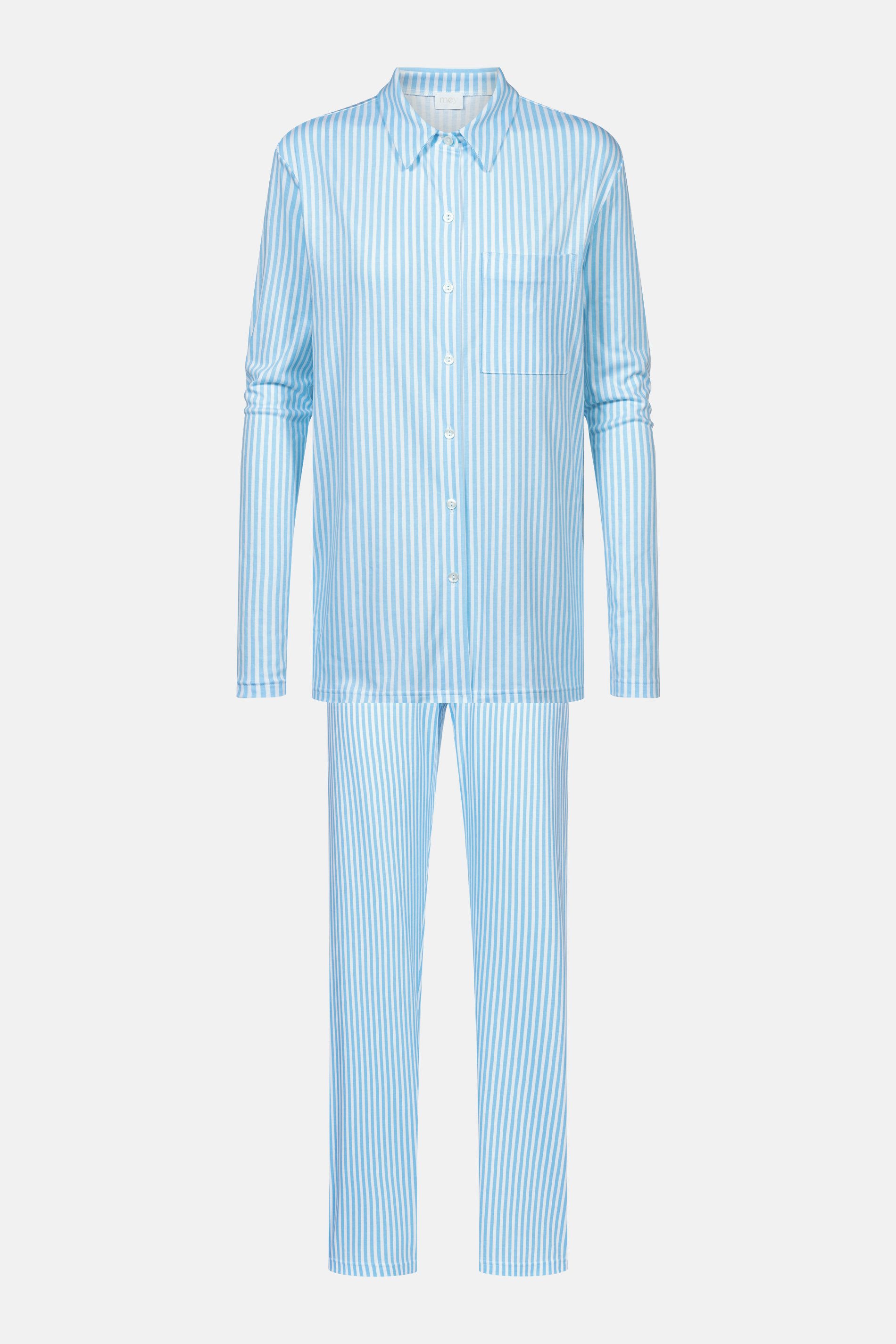 Mey Schlafanzug Mey Damen Anzug lang Serie Elva Gestreift Pyjama (2 tlg) – Bild 2 von 4