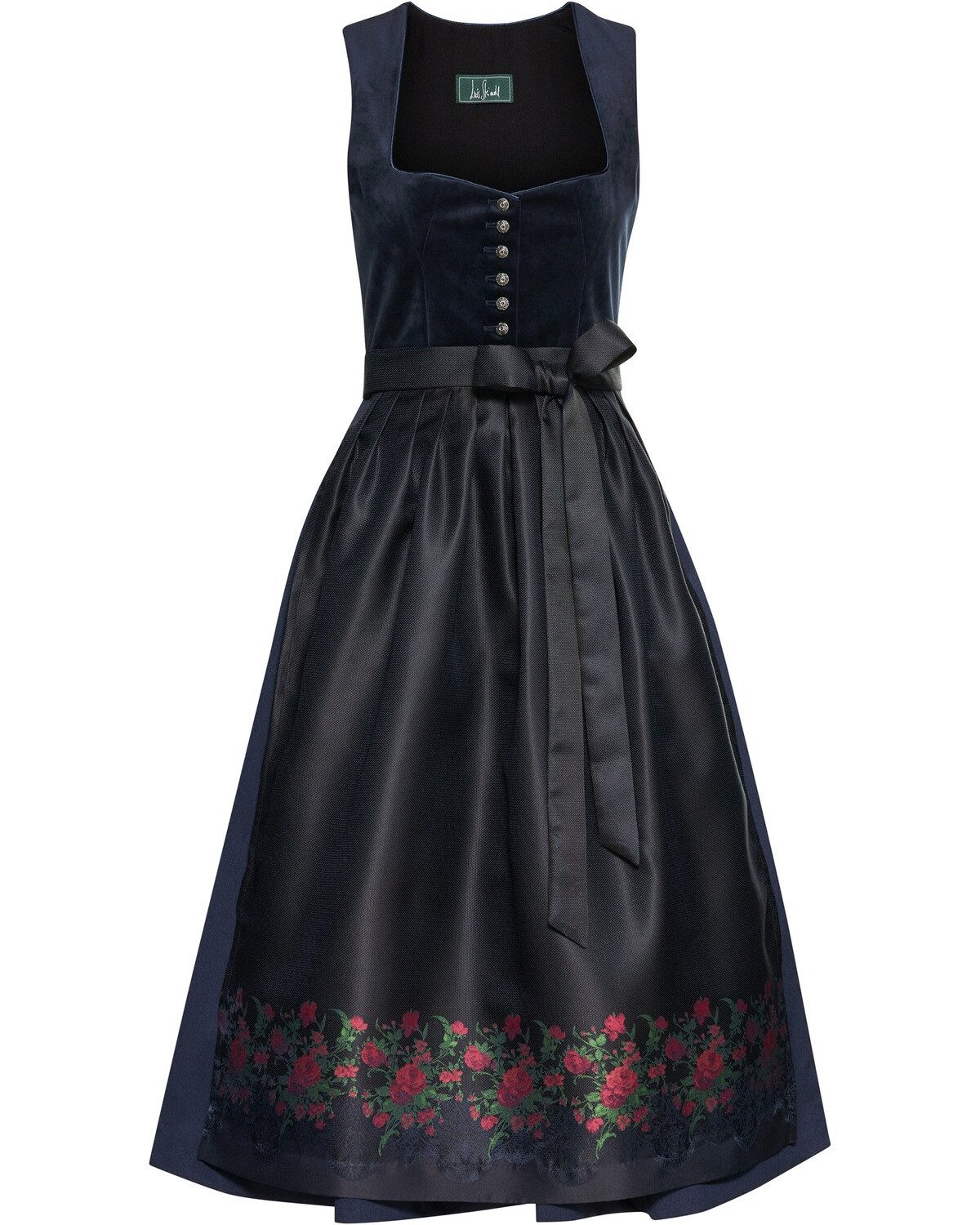Luis Steindl Dirndl Langes Dirndl mit Rosenschürze