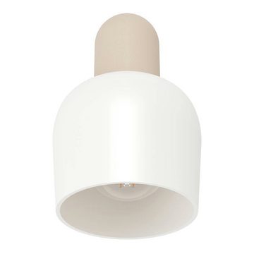 EGLO Deckenspot CORATO, ohne Leuchtmittel, Wandlampe, Wandstrahler aus Metall in Sandfarben und Glas in Weiß, E14