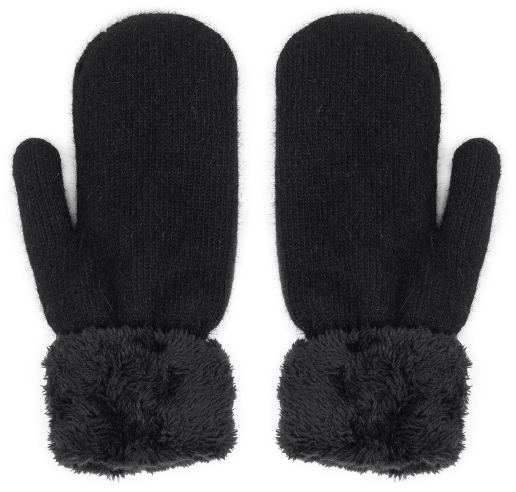 Coonoor Strickhandschuhe Fausthandschuhe Herren Damen, Fäustlinge Strick Handschuhe Warme Winterhandschuhe Fleece Skihandschuhe Männer Winter