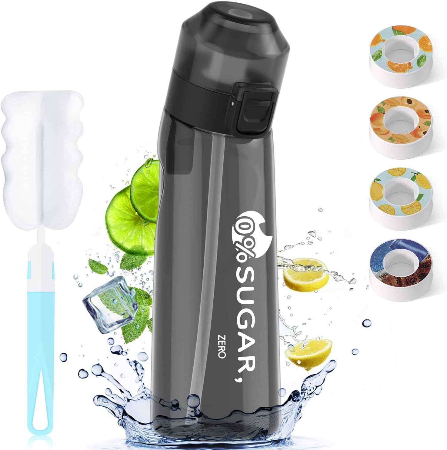 COFI 1453 Trinkflasche Flasche mit 4 Stück Up Geschmack Pods Pack, 650ML Wasserflasche