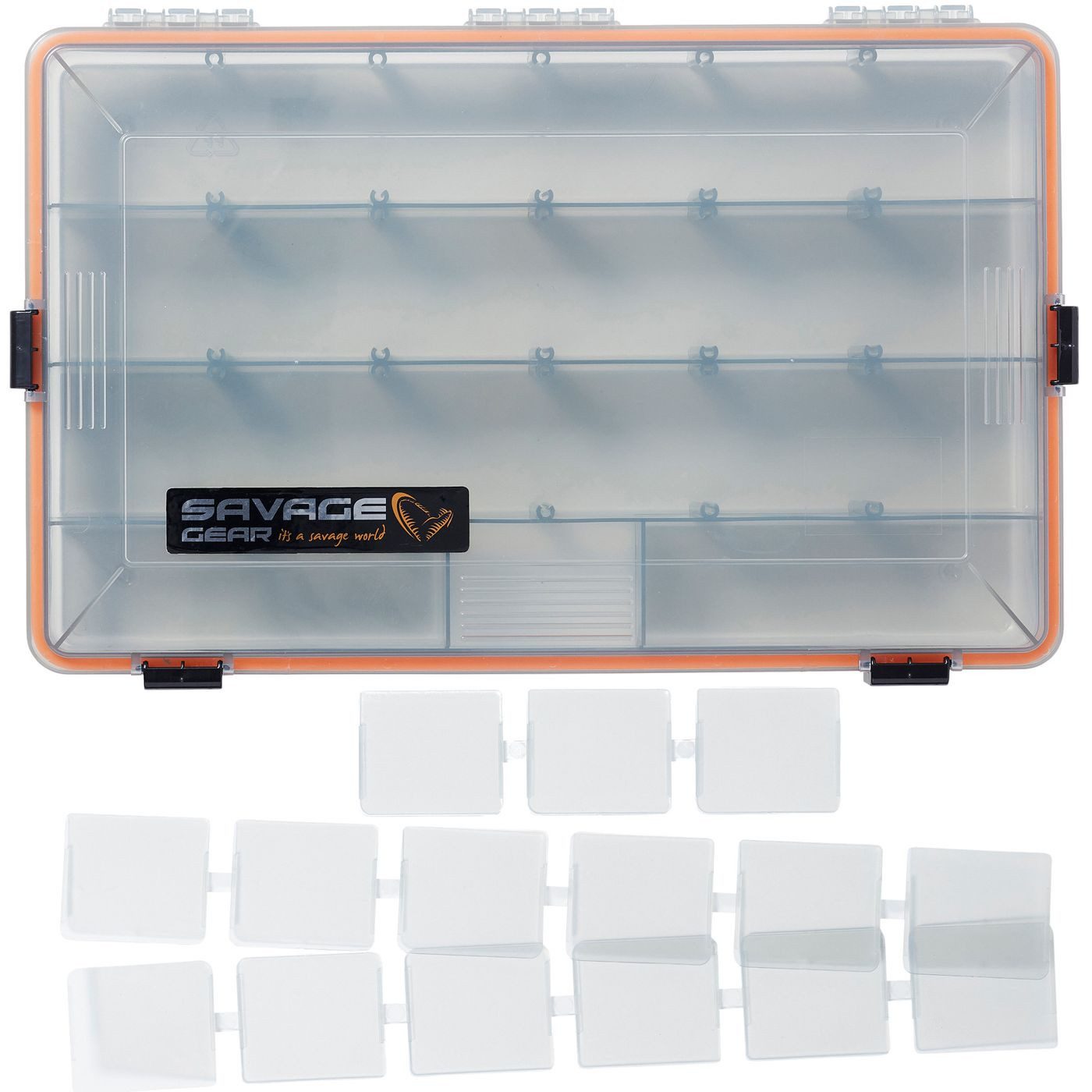 Angelkoffer Savage Gear 35,5x23x5cm WP Lurebox 5B Smoke - Kunstköderbox