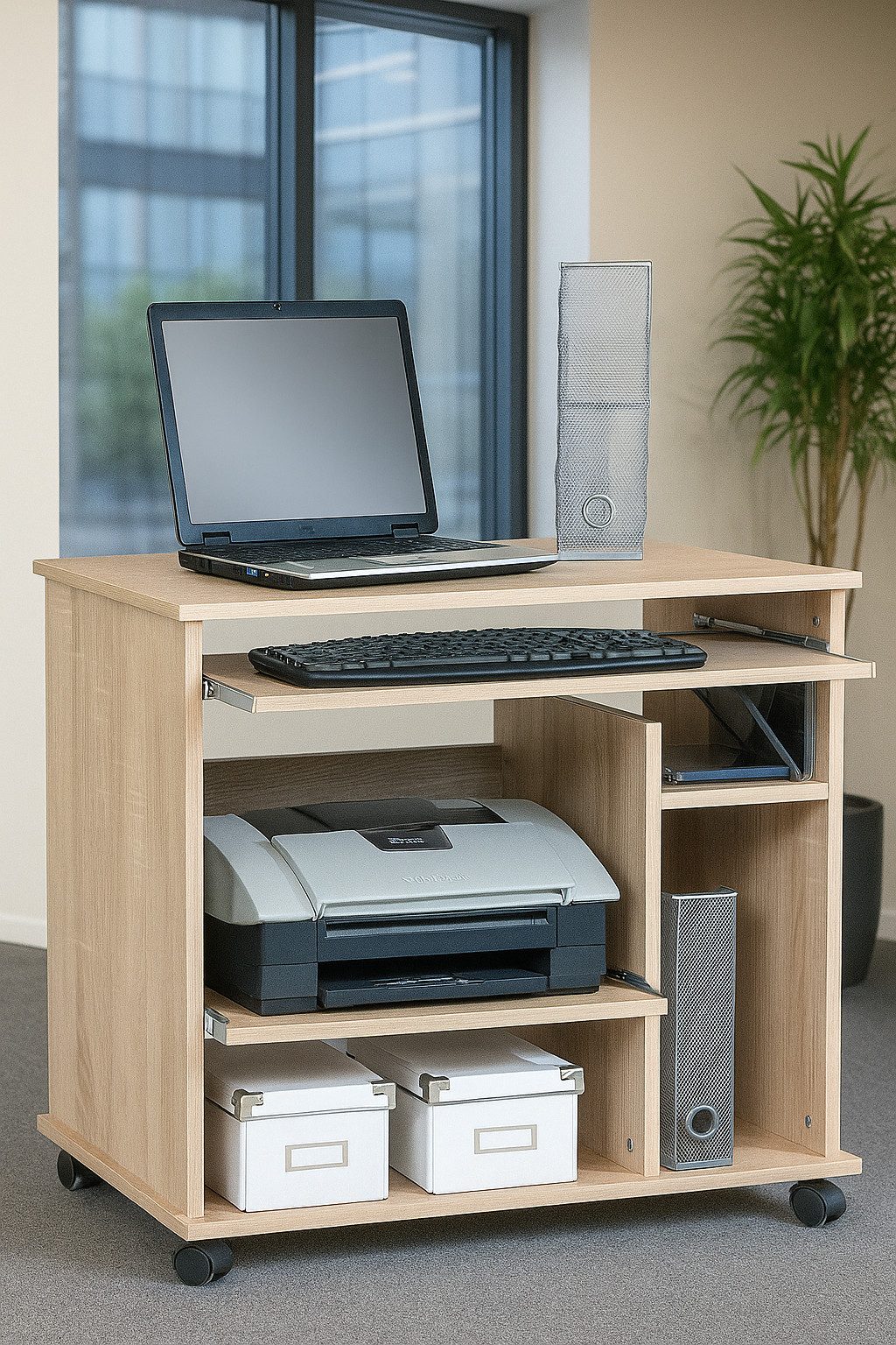 bv-vertrieb Computertisch Computertisch 90x50 cm – PC Tisch auf Rollen – Sc günstig online kaufen