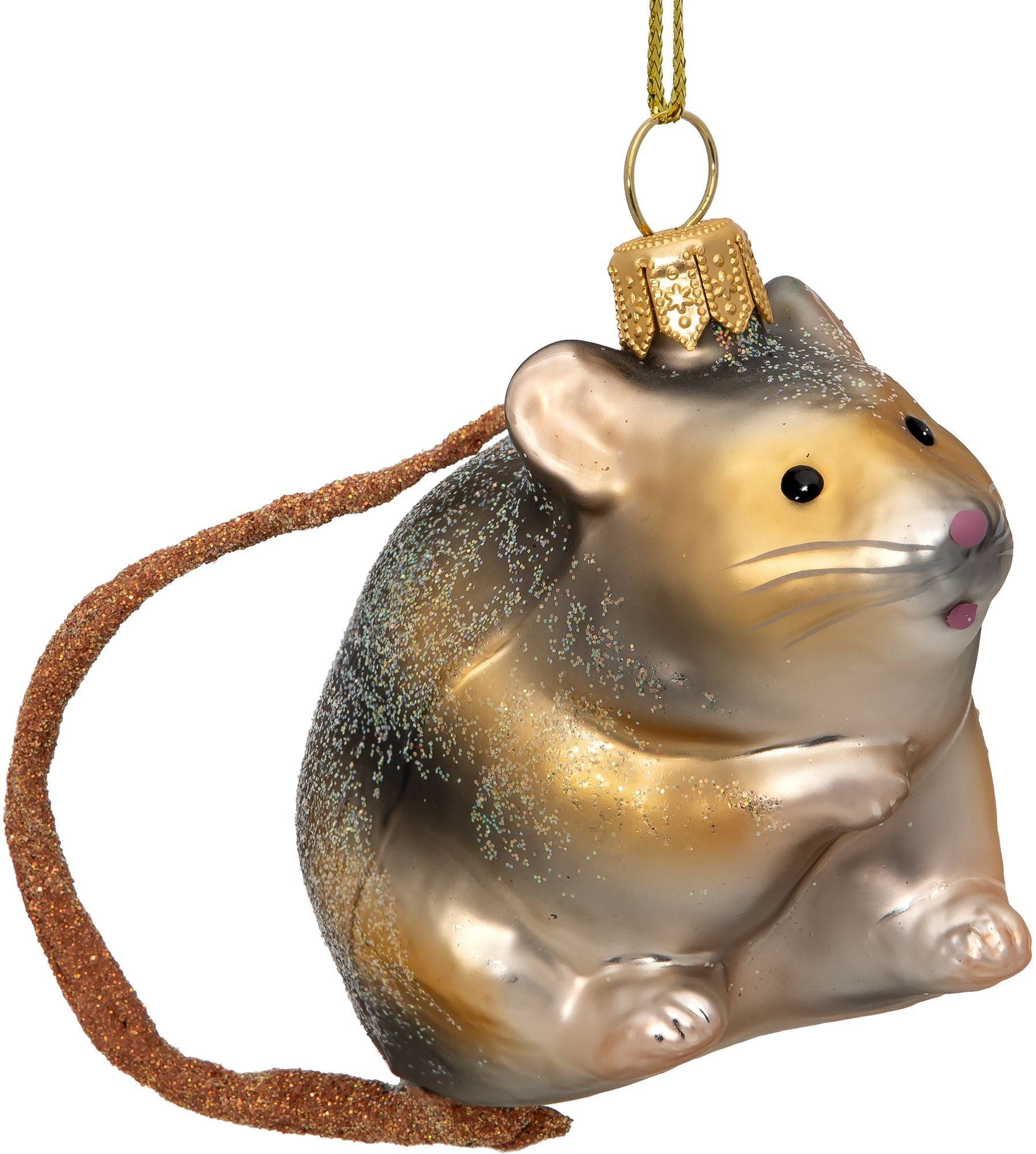 SIKORA Christbaumschmuck Maus Besondere Weihnachtskugel Glas Figur Anhänger - BS737, Christbaumschmuck - Traditionell, authentisch & außergewöhnlich