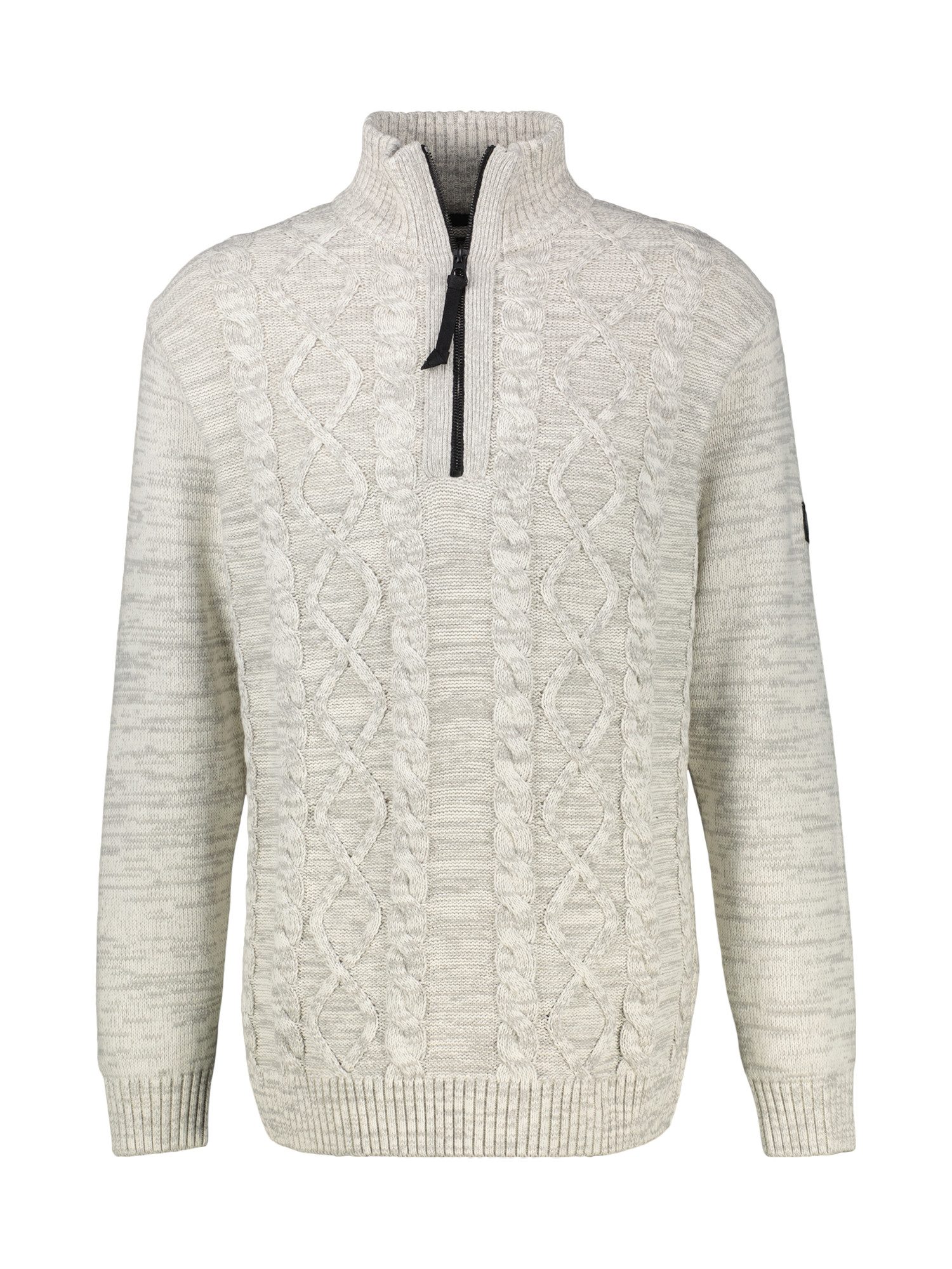 LERROS Sweatshirt Herren Stricktroyer mit Zopfmuster