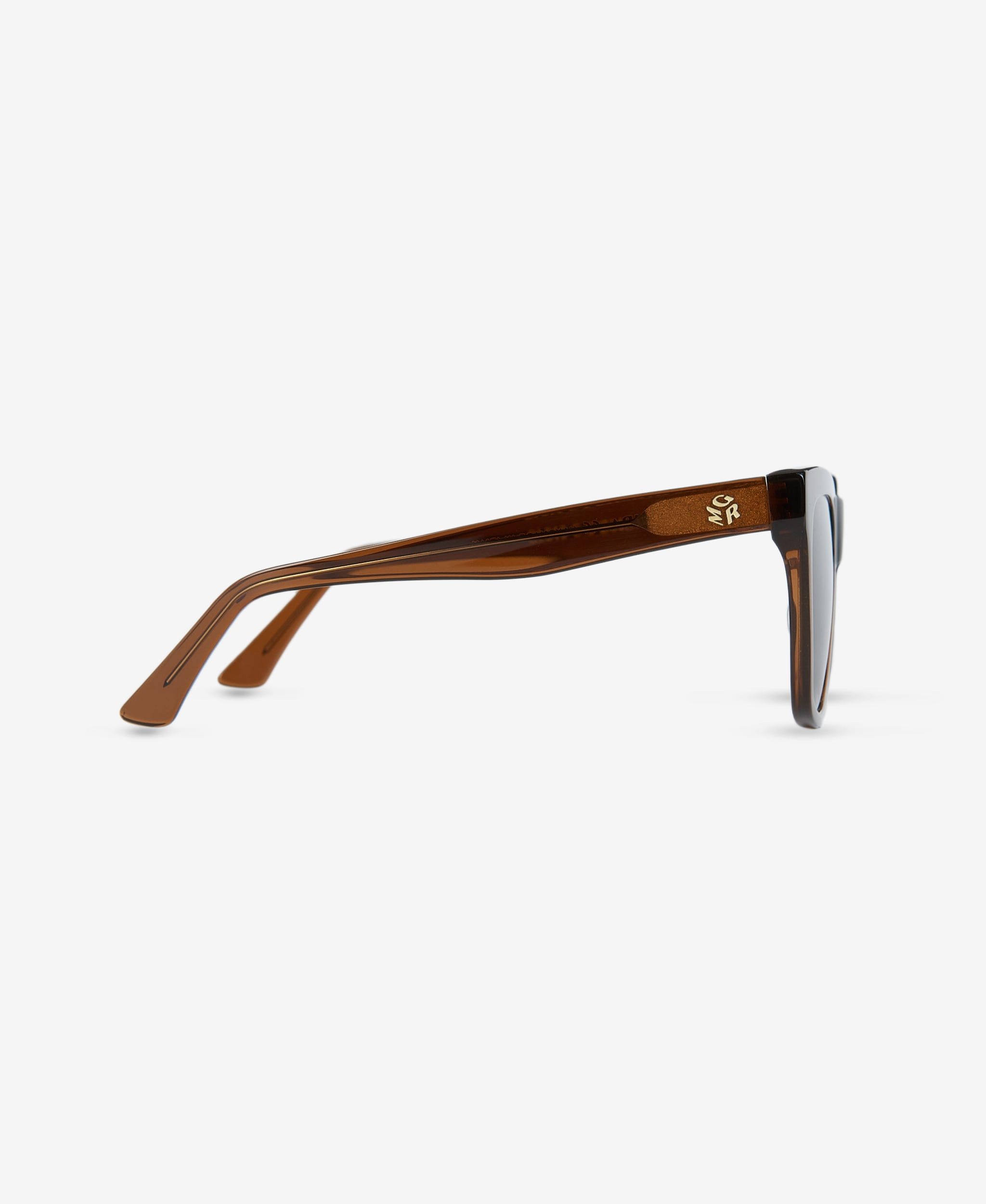 GLAMIRA Sonnenbrille Quadratische Glänzend Braune Damensonnenbrille (1-St) mit polarisierten Linsen