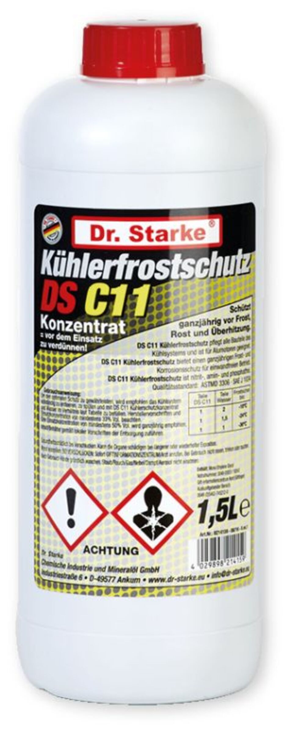 Dr. Starke Kühlerfrostschutz Kühlerfrostschutz DS -30°C, 1,5L Readymix 8214197, 1 St.