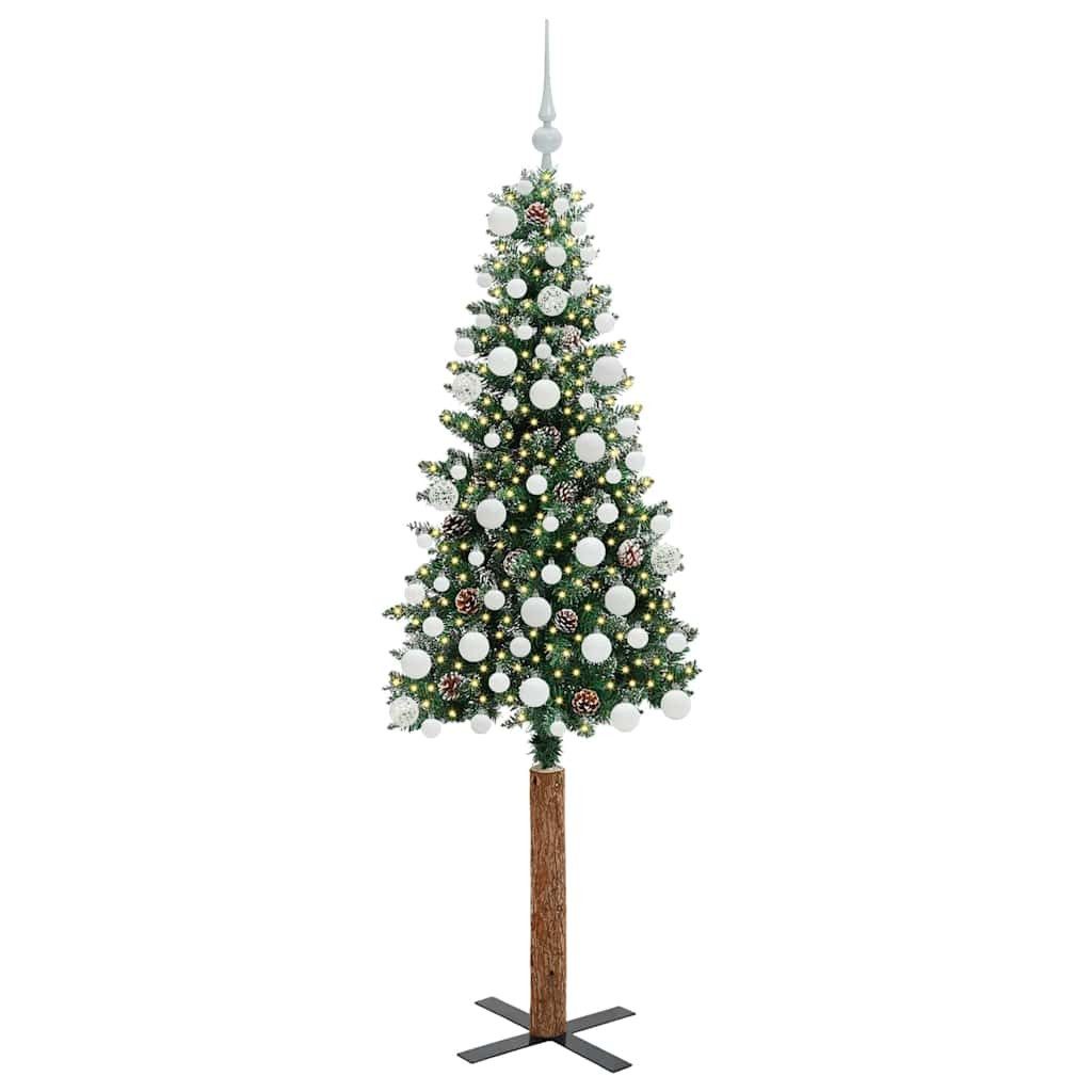 vidaXL Künstlicher Weihnachtsbaum Schlanker Weihnachtsbaum Grün 180 cm
