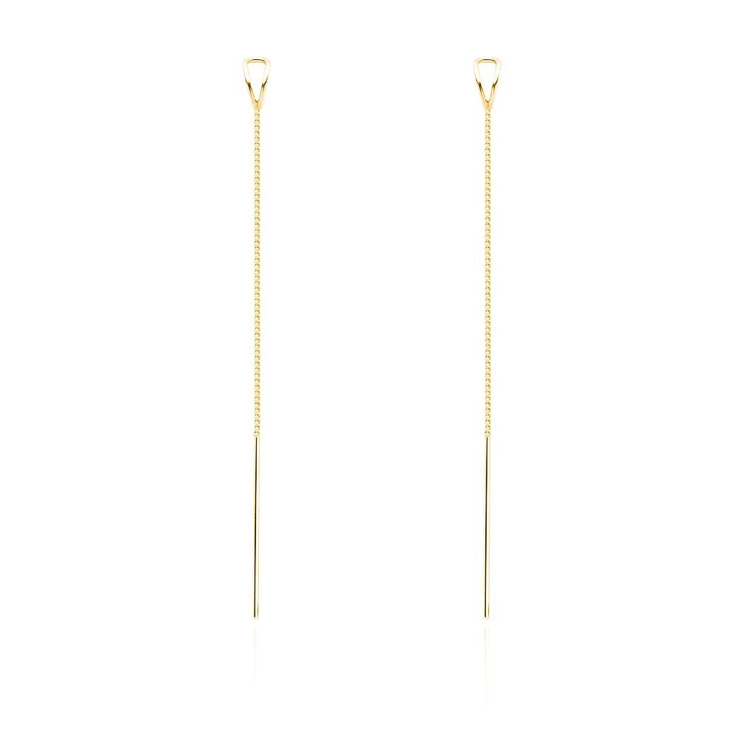 Lange Ohrhänger Ohrhänger Paar goldene für 925 Frauen Einfädler jugendlich (2-tlg., POCHUMIDUU baumeln Ohrringe Kette Sterlingsilber Mädchen Ohrringe Linie Quaste),
