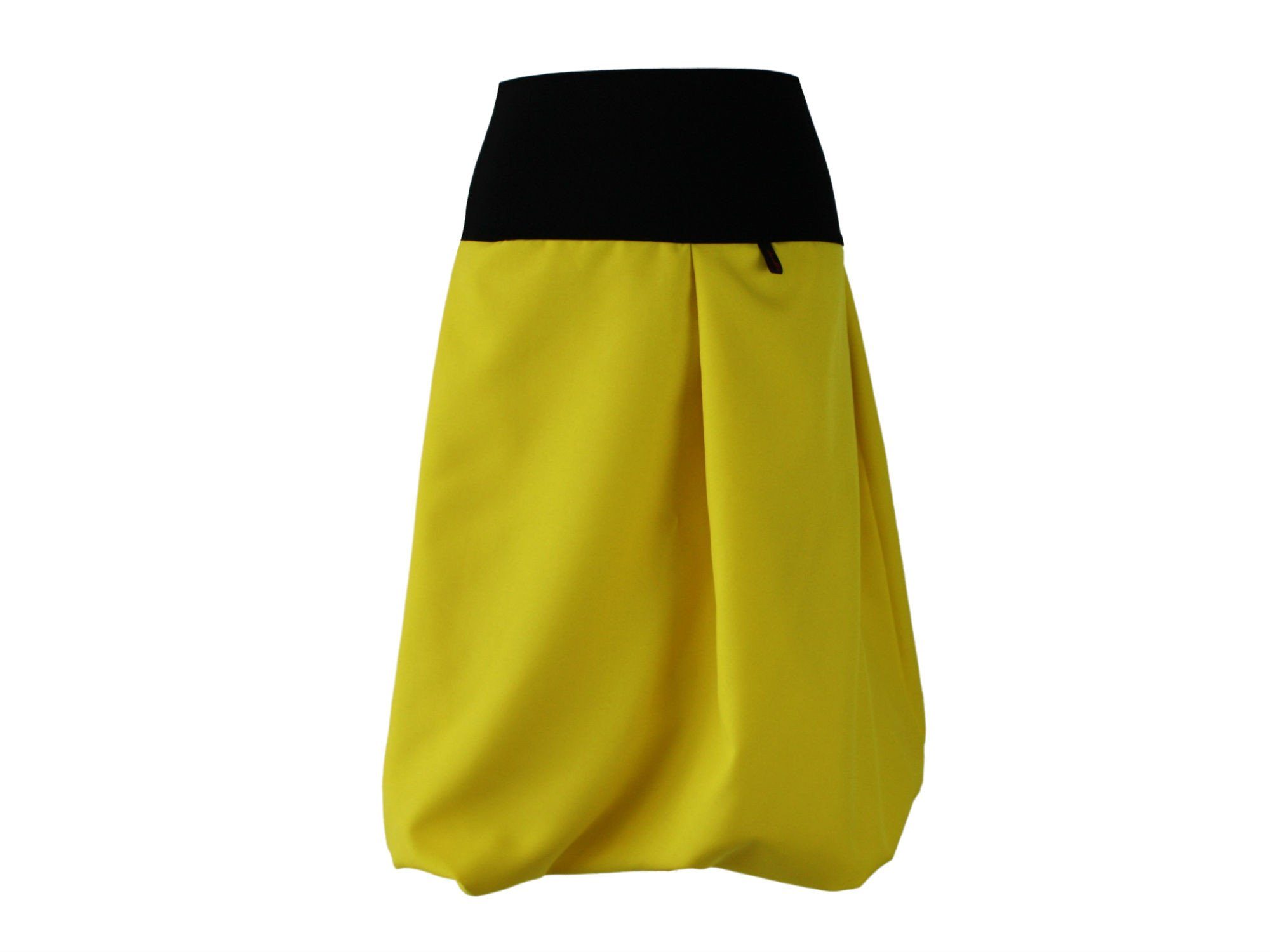 dunkle design Ballonrock 65cm Braun Gelb Senfgelb Rost elastischer Bund