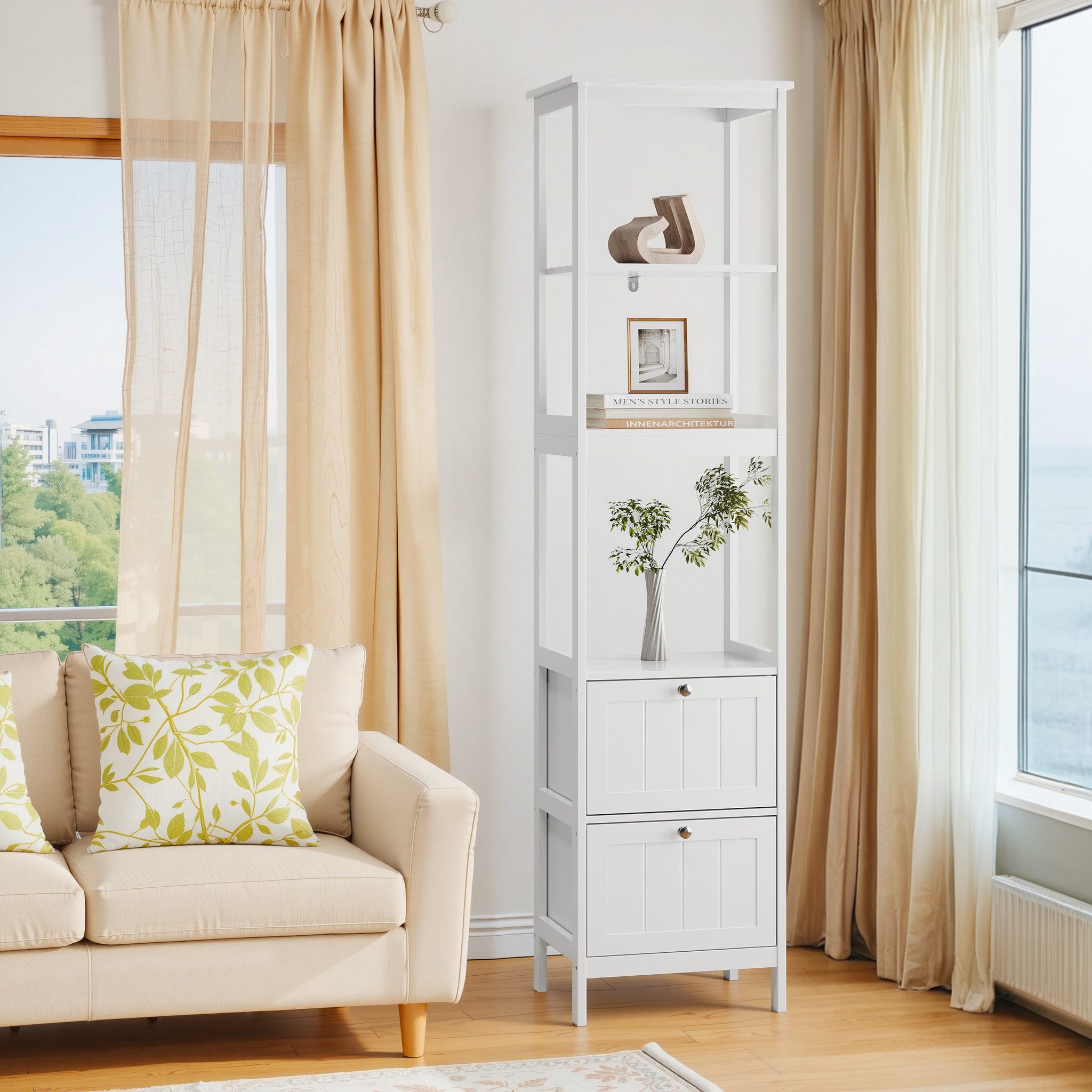 REDOM Hochschrank Badezimmerschrank (Schmaler Hochschrank aus MDF – Wäschet günstig online kaufen