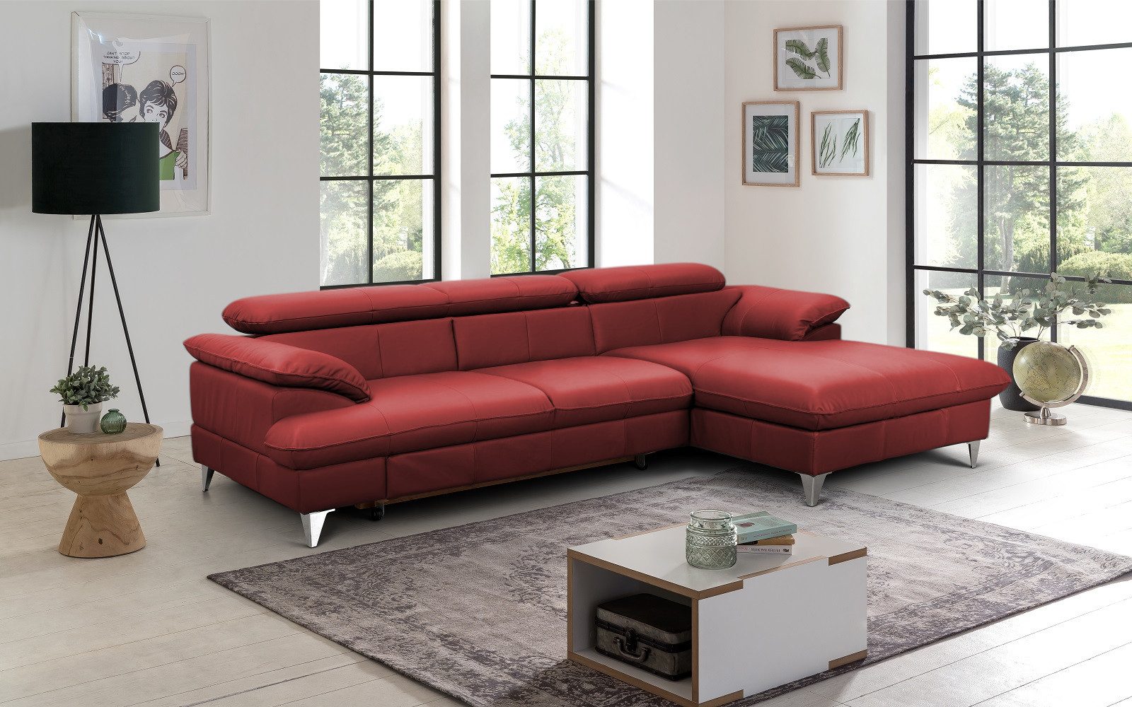COTTA Ecksofa David Echtleder, Echtleder mit günstig online kaufen