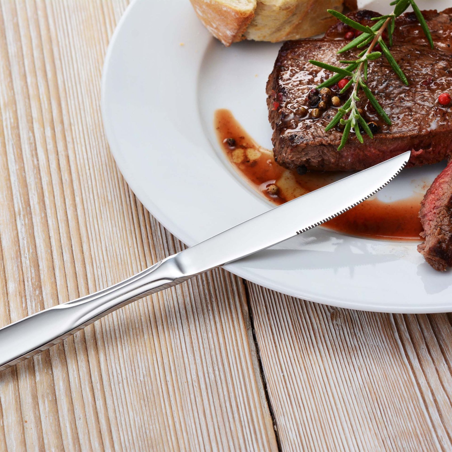 GRÄWE Steakbesteck 12-teiliges Steakbesteck Besteckserie SPATEN (12-tlg), 6 Personen, Edelstahl, Gräwe 12-teiliges Steakbesteck Besteckserie SPATEN