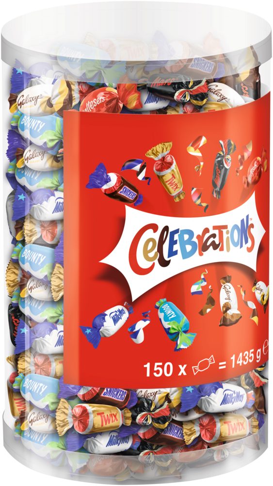 Mars GmbH Süßigkeit CELEBRATIONS 3x 1,435kg, Mini Schokoriegel, Mars, Snickers, Twix, Schokolade