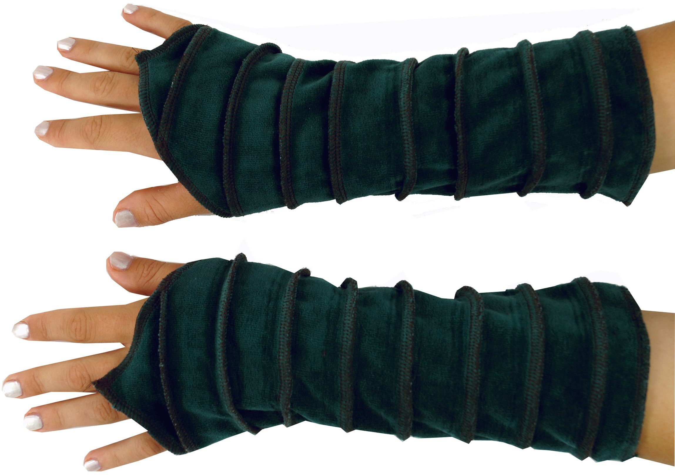 Guru-Shop Strickhandschuhe Handstulpen Захисні манжети aus Samtstoff,..