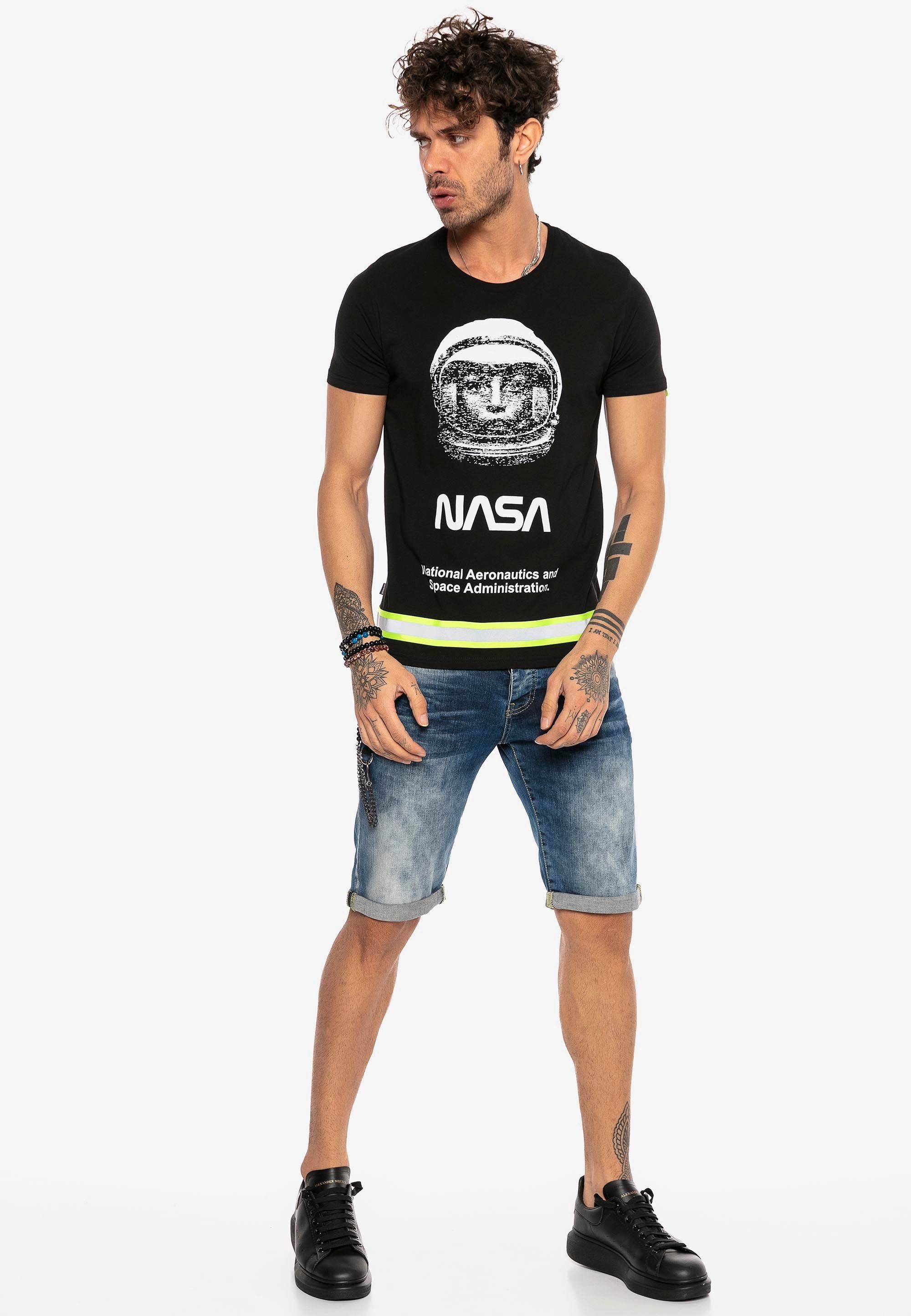schwarz RedBridge Visalia mit NASA-Print modischem T-Shirt