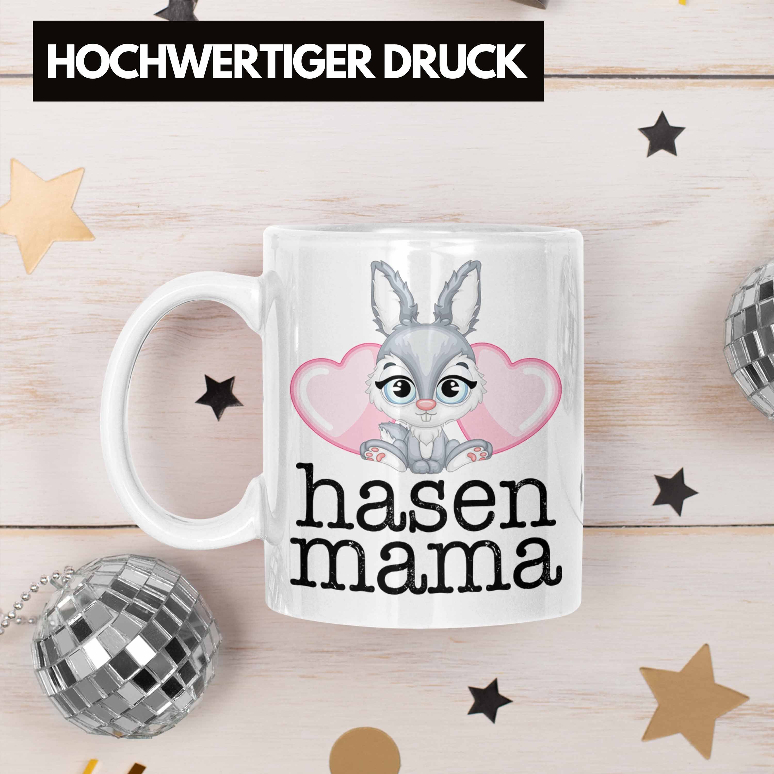 Geschenk Kinder Weiss Tasse Mama Hasen Hasen Tasse Trendation Hasen-Besitzer Kaninchen