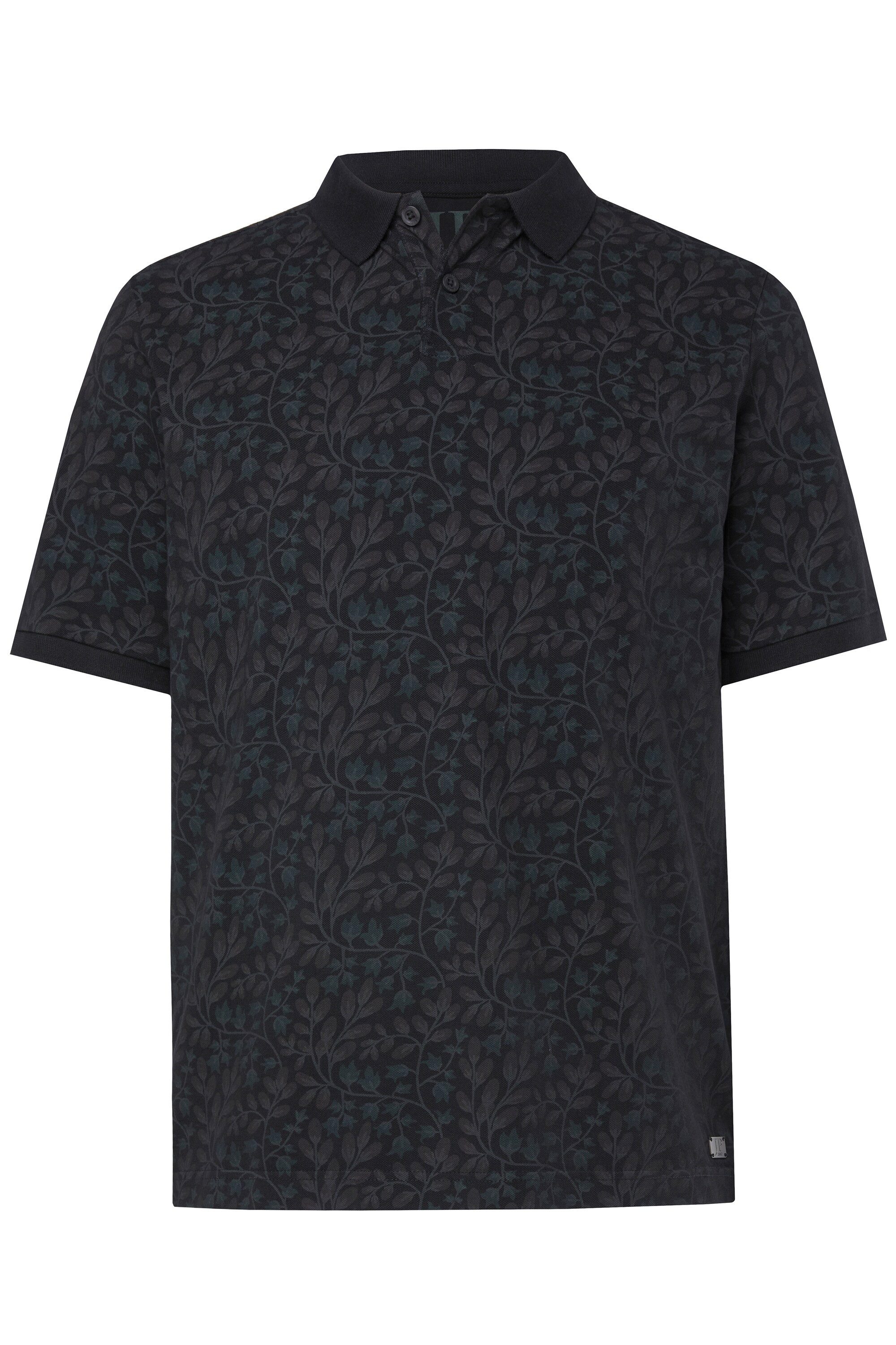 Poloshirt Poloshirt Halbarm Piqué Brustprint Vintage Look