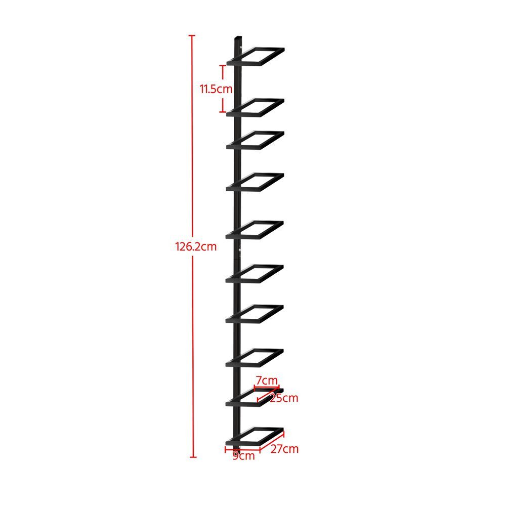 Yaheetech Weinregal Flaschenregal für 10 Flaschen, 1-tlg., Flaschenhalter aus Metall, Wandmontage – Bild 4 von 5