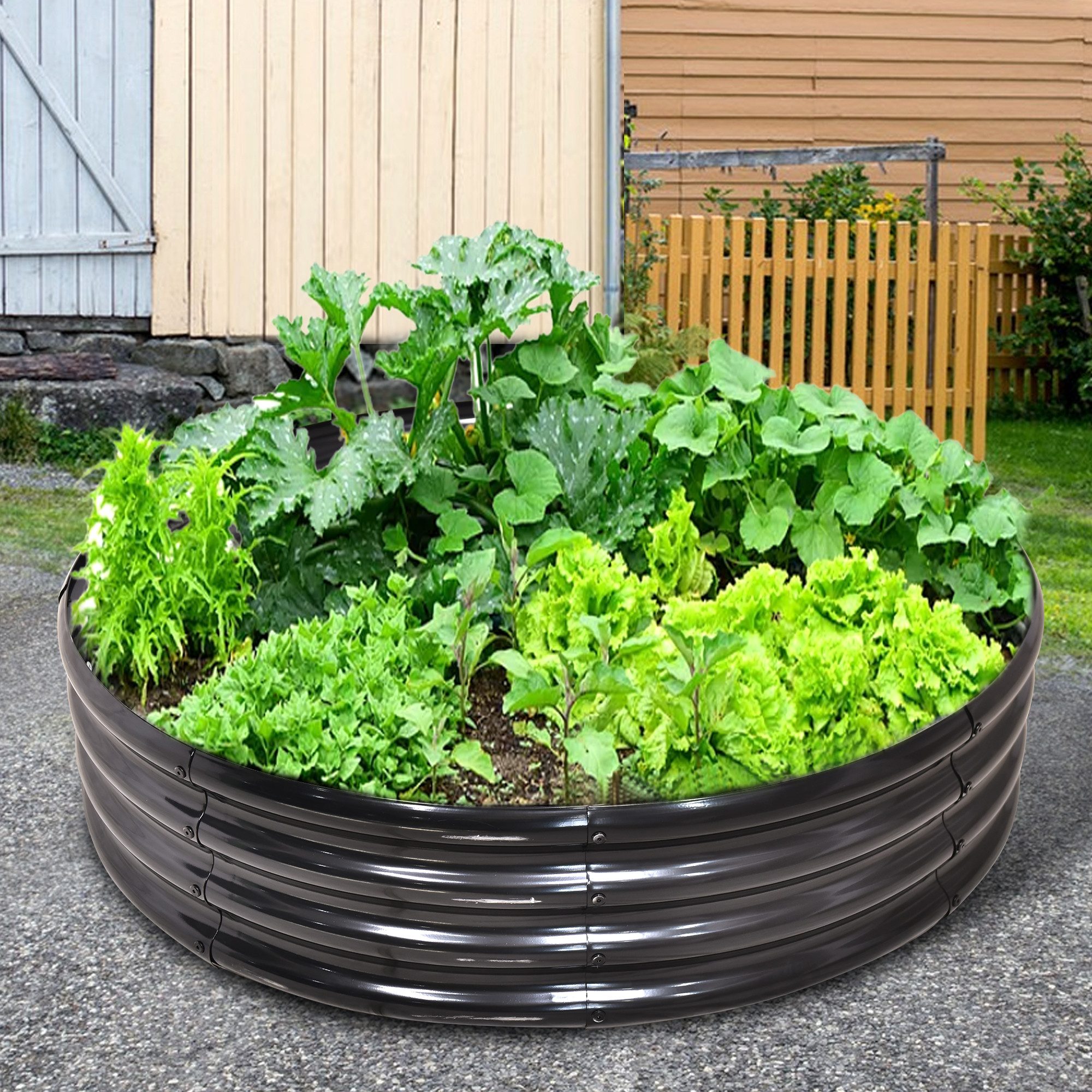 HOMERECOMMEND Hochbeet Blumenkasten, Halbkreis-Hochbeet aus Metall (1 St), günstig online kaufen