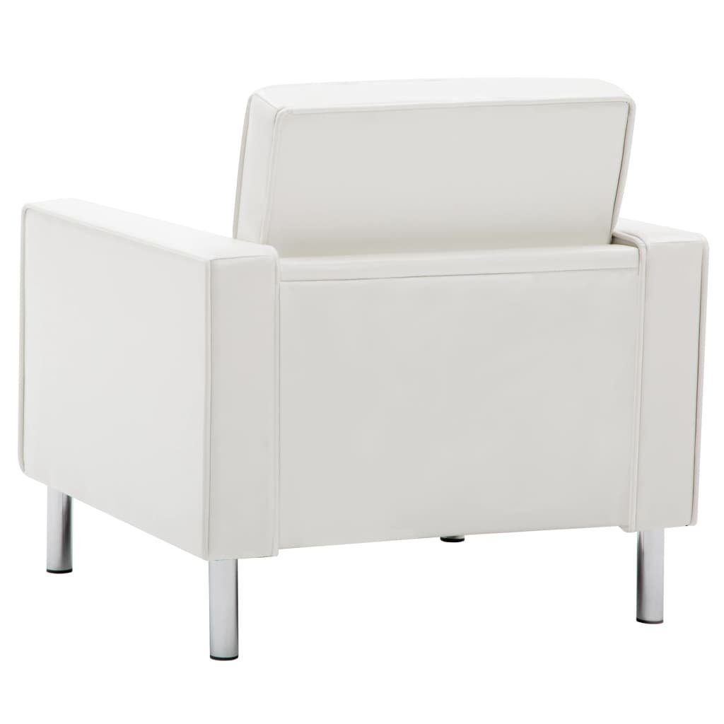 (1-St) Weiß vidaXL Sessel Kunstleder Sessel