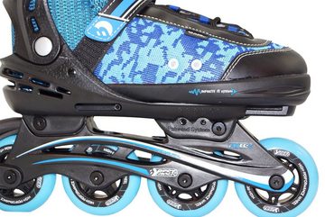 Best Sporting Inlineskates Inline Skates Größe verstellbar, ABEC 5 Carbon, blau pink