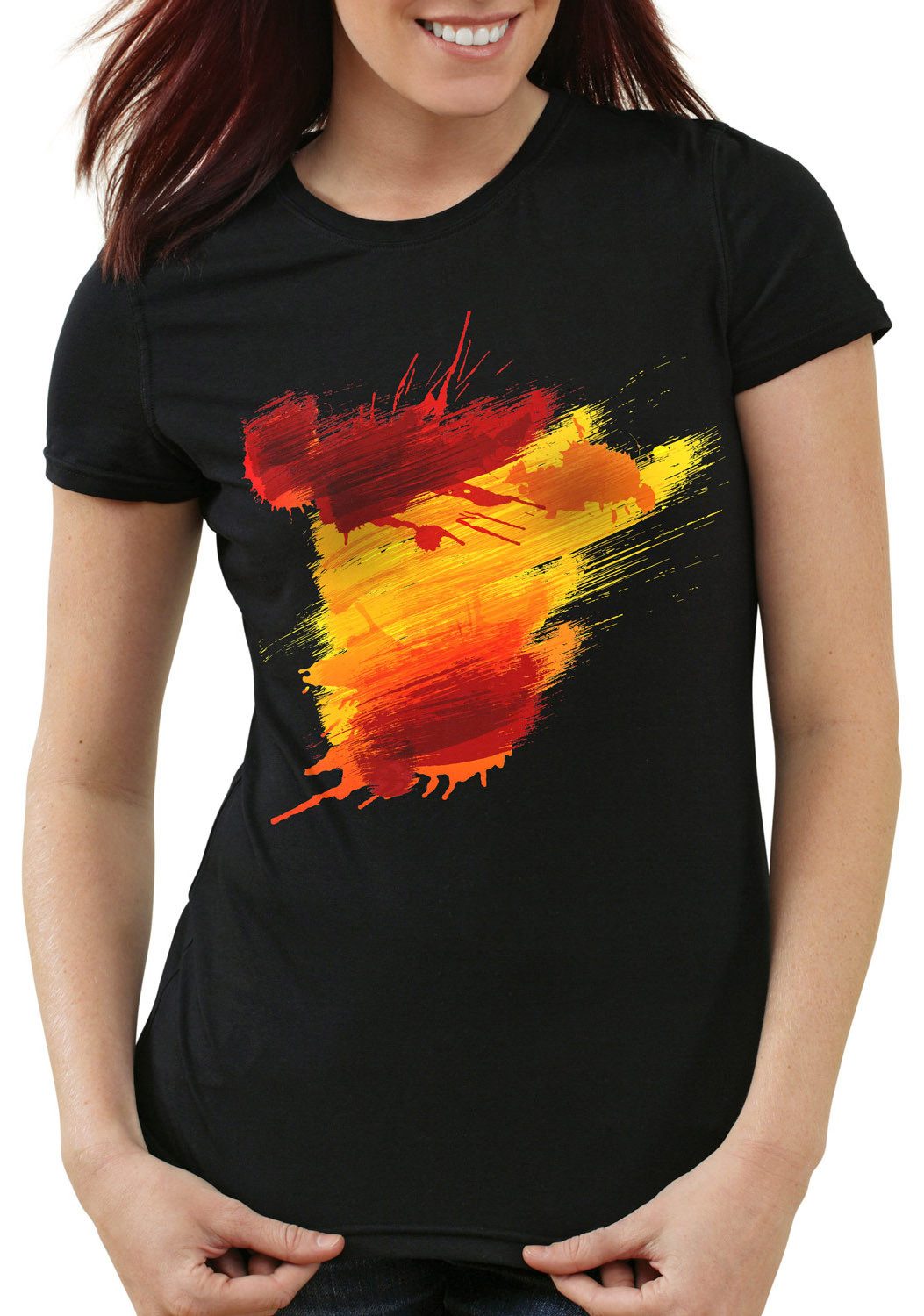 style3 T-Shirt Flagge Spanien Fußball Sport Spain WM EM Fahne