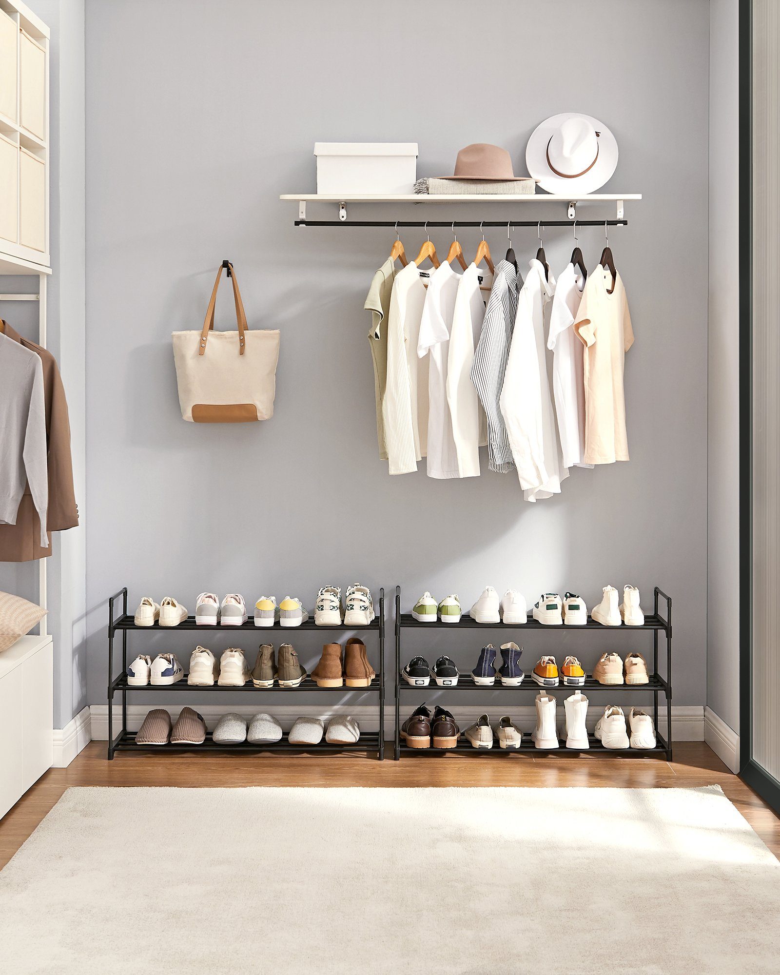 SONGMICS Schuhregal Schuhaufbewahrung, Schuhregal 2/3/5/10 Ebenen, Schuhstä günstig online kaufen