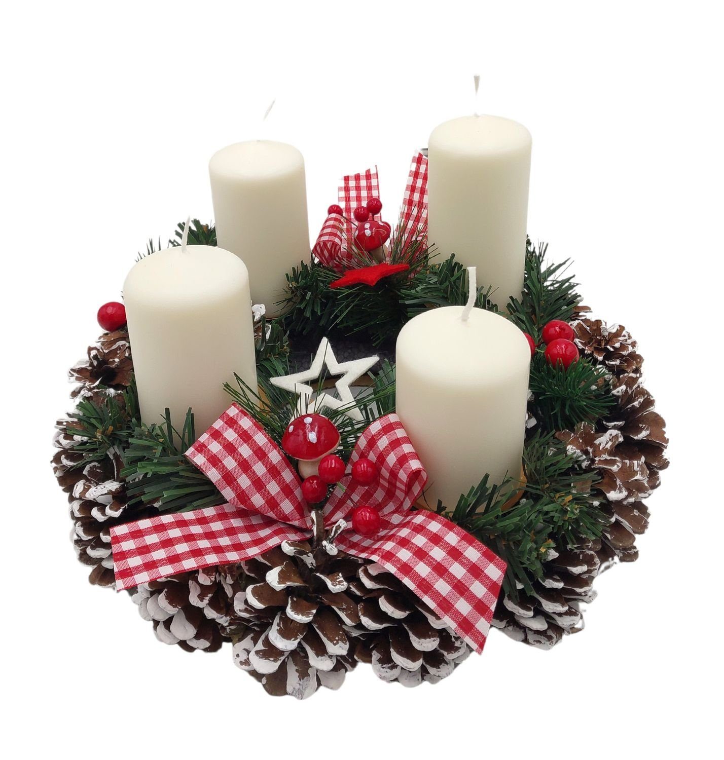 BURI Stumpenkerze Adventskerzen champagner Stumpenkerzen Weihnachtskerze St günstig online kaufen