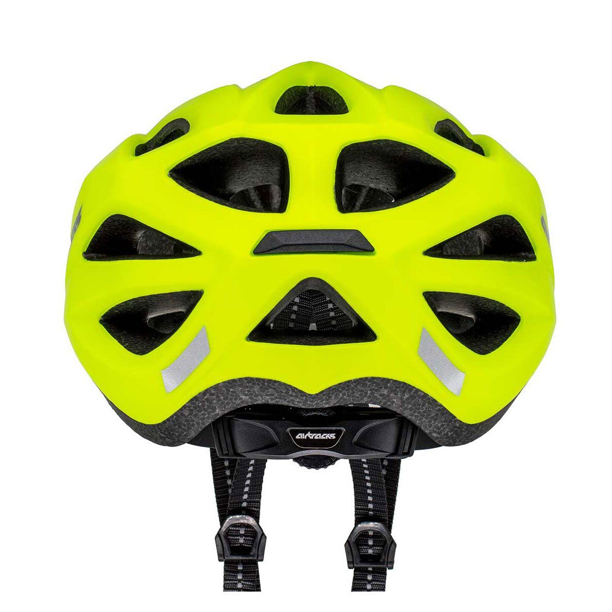 Airtracks Fahrradhelm Fahrradhelm Savage S/M (53-58cm), L/XL (58-63cm) (KJ-201 für Herren und Damen - EPS Körper), + IN MOULD / Neon Weiß Schwarz Matt – Bild 5 von 5