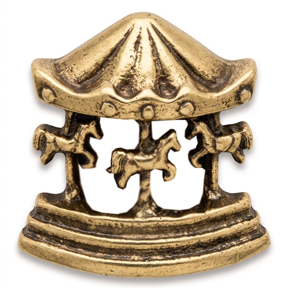 Anstecknadel Pin Karussell altgold