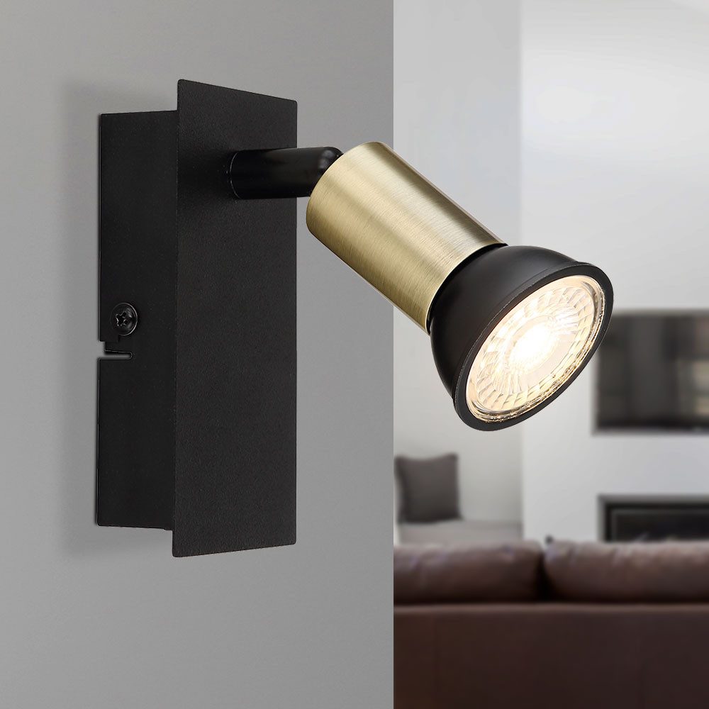 GLOBO LIGHTING Wandleuchte, Leuchtmittel nicht inklusive, Wandlampe Strahler Leuchte beweglich Schlafzimmerleuchte Flurlampe