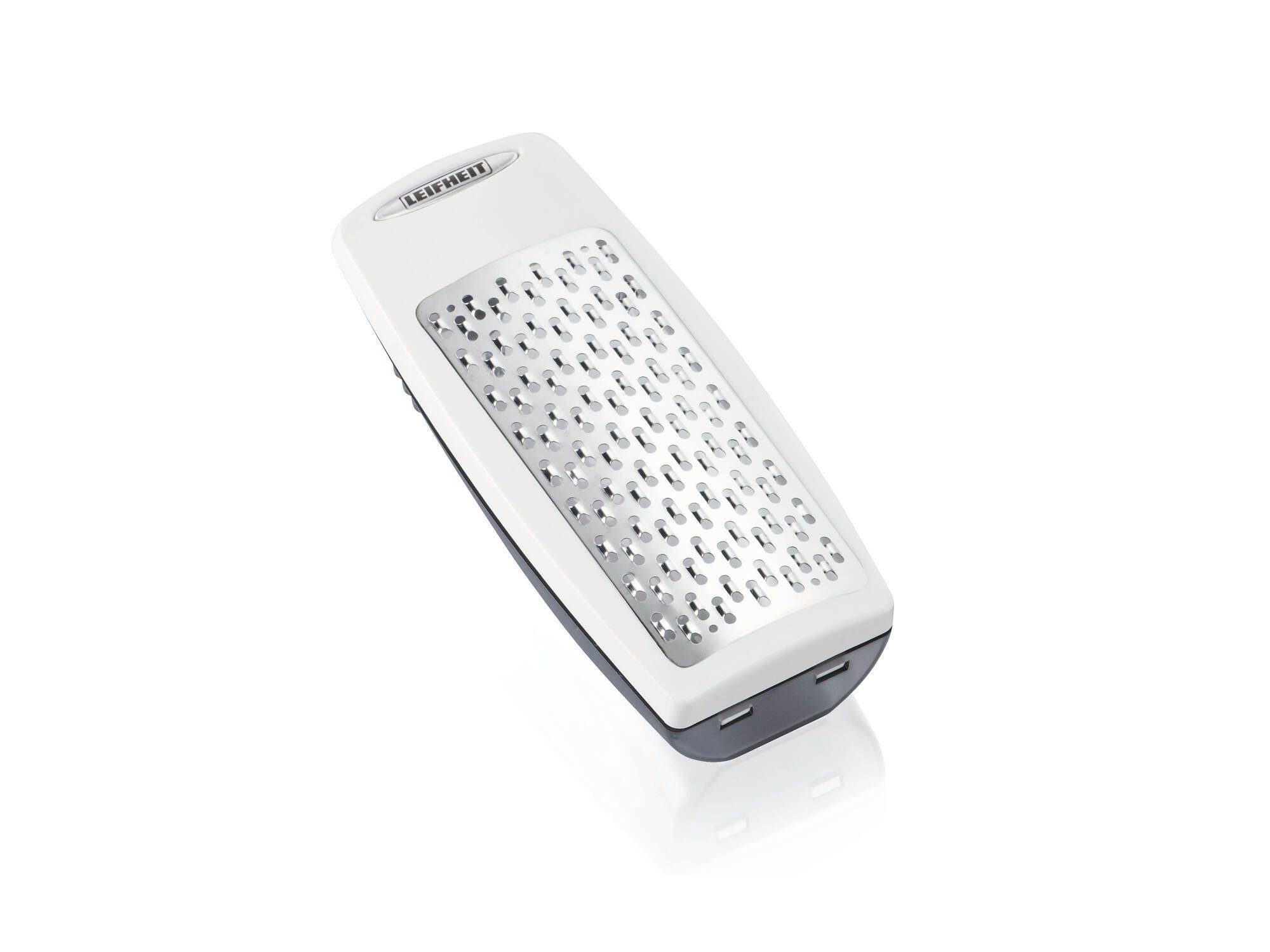 Leifheit Küchenreibe Parmesanreibe, Kunststoff,Edelstahl, Reiben in 2 Richtungen, schnell, spülmaschinenfest (außer Reibeinsatz)