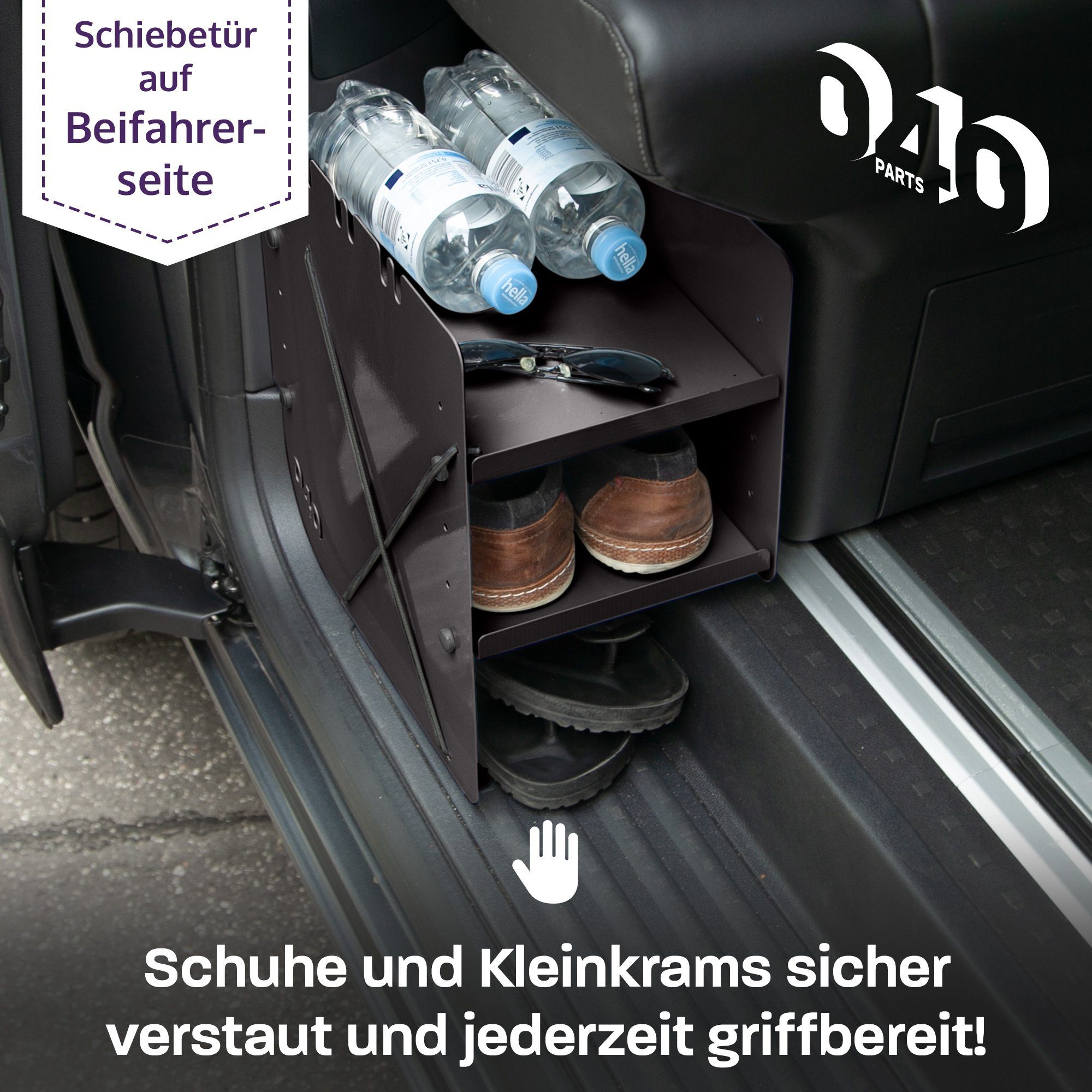 040Parts Spanngurt 040 Parts Schuhregal SCHWARZ BEIFAHRERSEITE Zubehör  passend für VW T