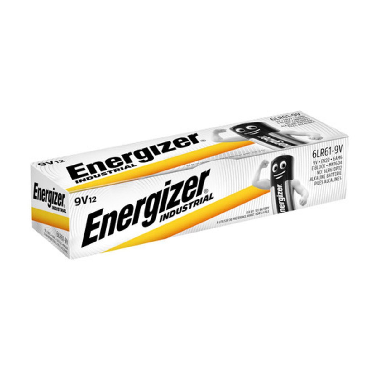 Energizer Batterie Industrial E-Block 9 Volt 12 Stück. Batterie