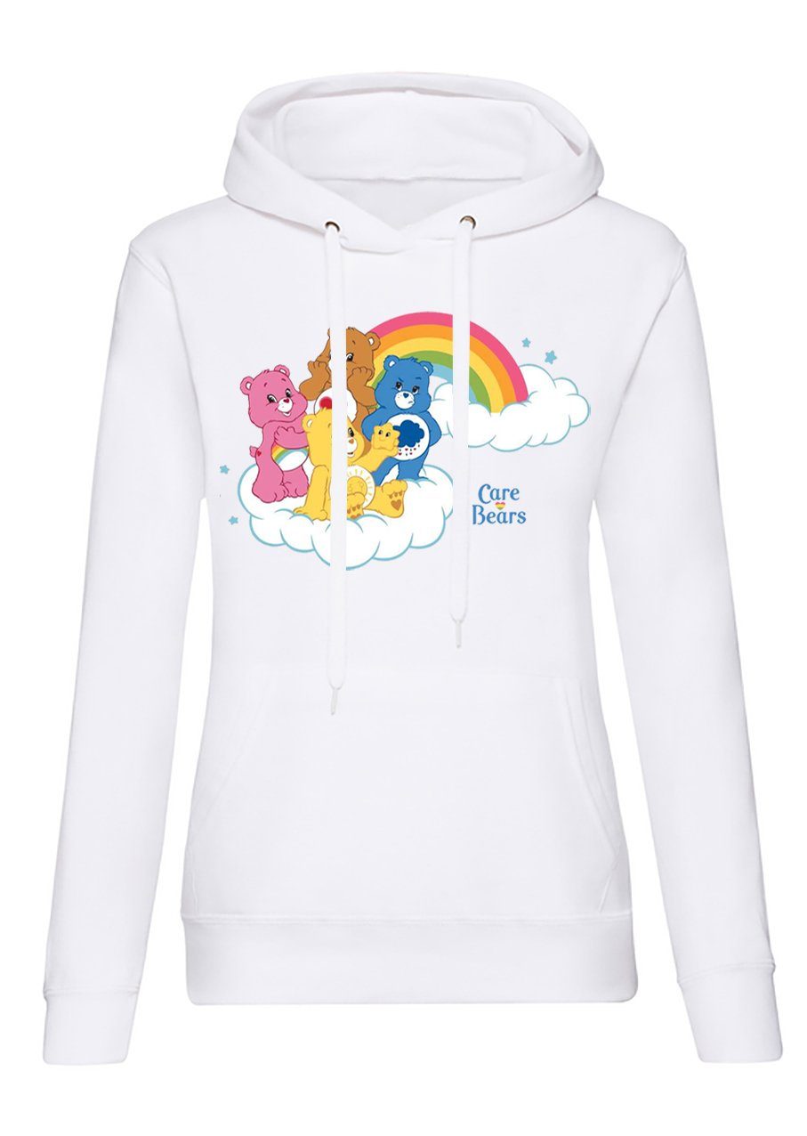 Blondie & Brownie Hoodie Damen Glücksbärchis Care Bears Hab-Dich-lieb Bärchis Wolkenland Damen Hoodie Glücksbärchis Wolkenland Motiv Baumwollmix Regular Fit