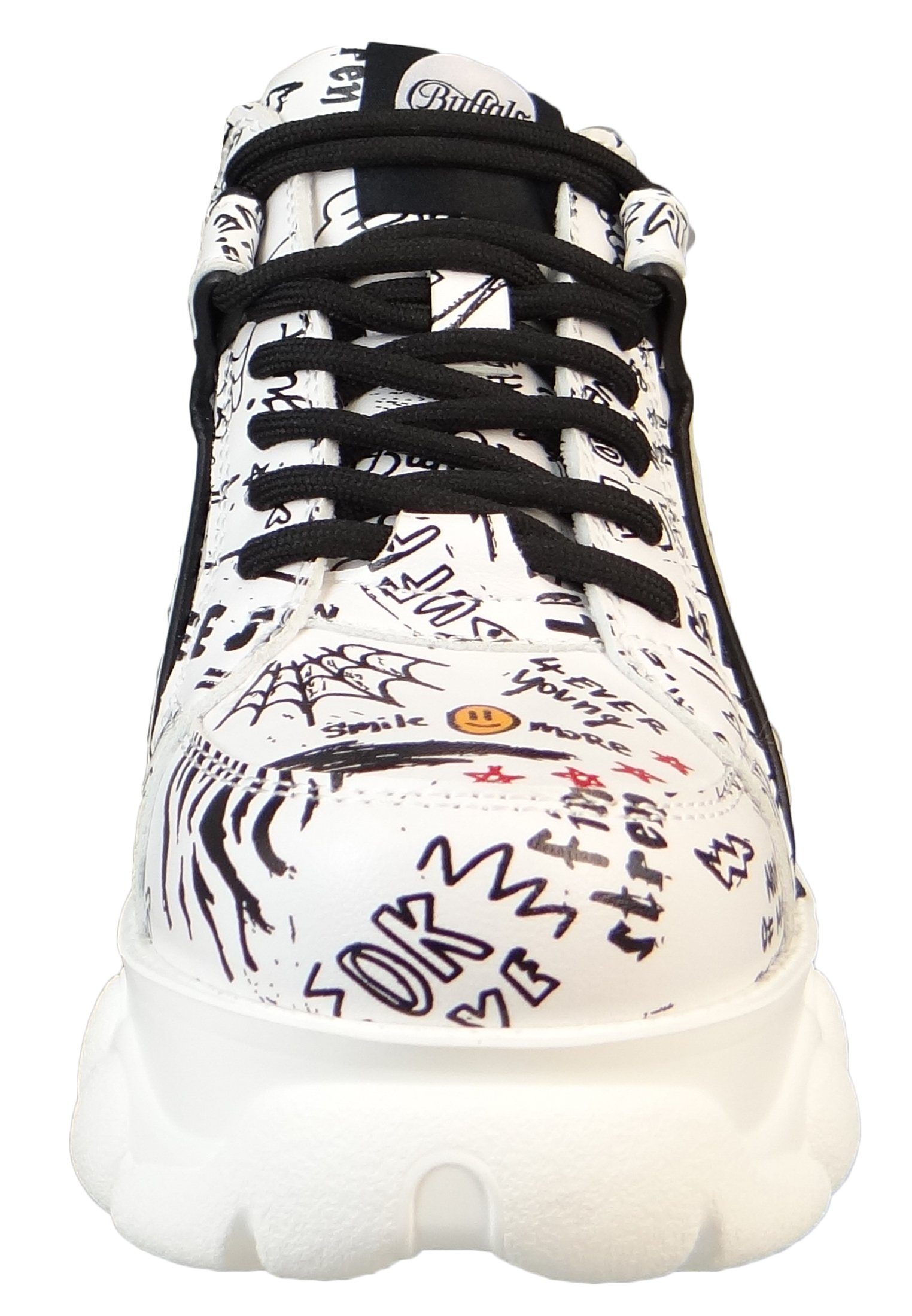 White/Black Graffiti Corin CLD Sneaker Buffalo 1630875