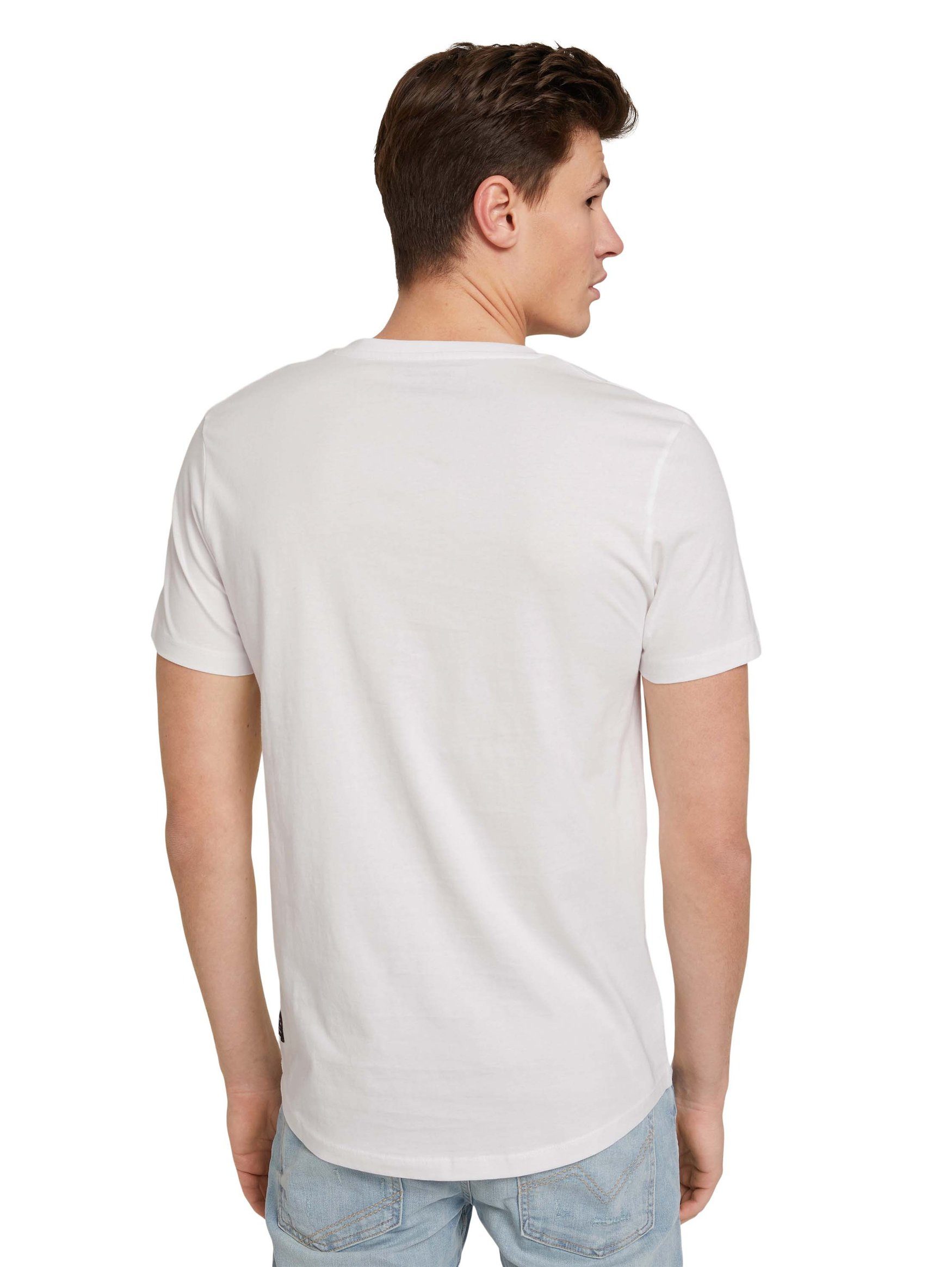 TOM TAILOR T-Shirt in (2-tlg) Weiß-2 Basic 2-er Set T-Shirt 5553