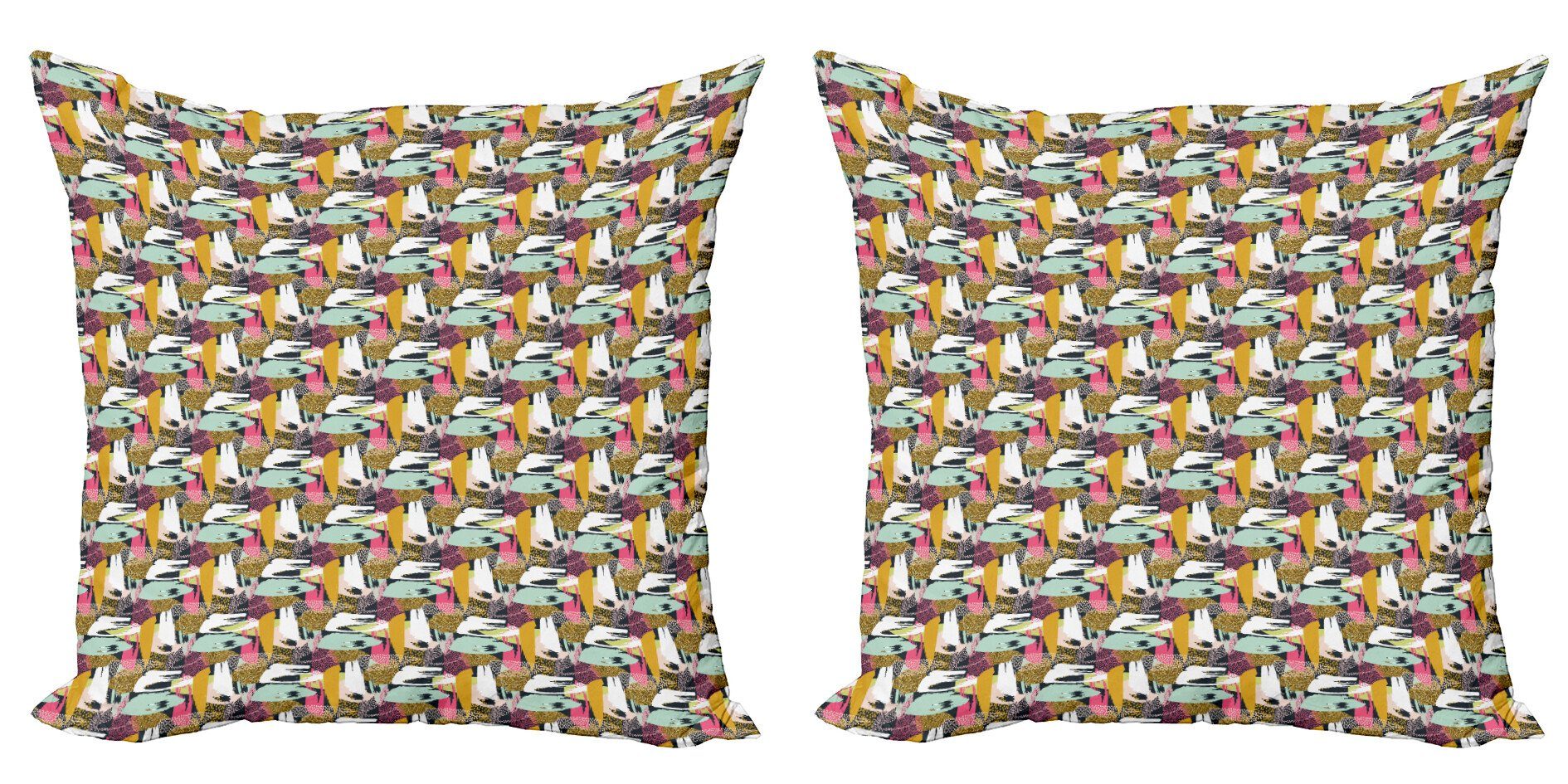 Strokes Accent Doppelseitiger Stück), (2 Abstrakt Modern Abakuhaus Dots Digitaldruck, Moderne Kissenbezüge