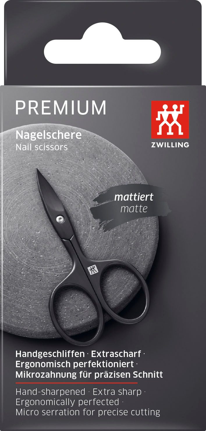 Zwilling Nagelschere PREMIUM BLACK, mit leicht gebogener Schneide