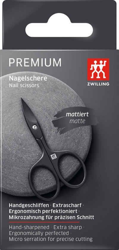 Zwilling Nagelschere PREMIUM BLACK, mit leicht gebogener Schneide