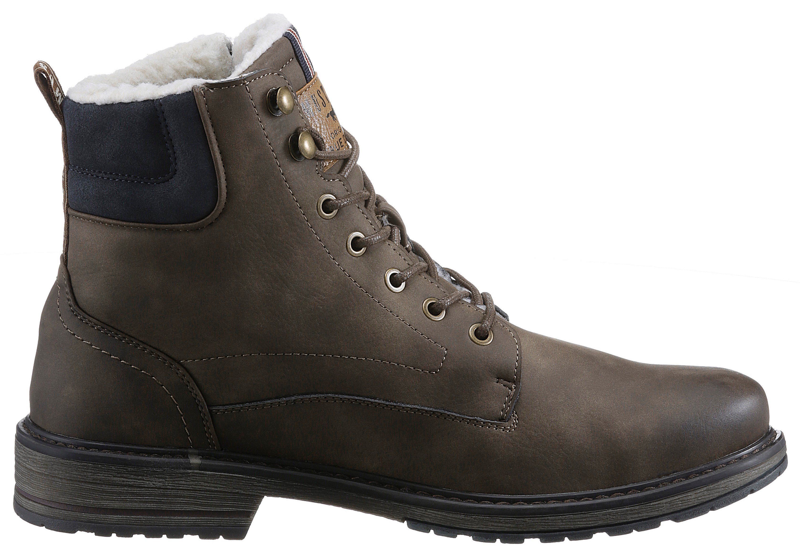 Mustang Shoes Schnürboots mit seitlichem Reißverschluss für leichteres Schlupfen