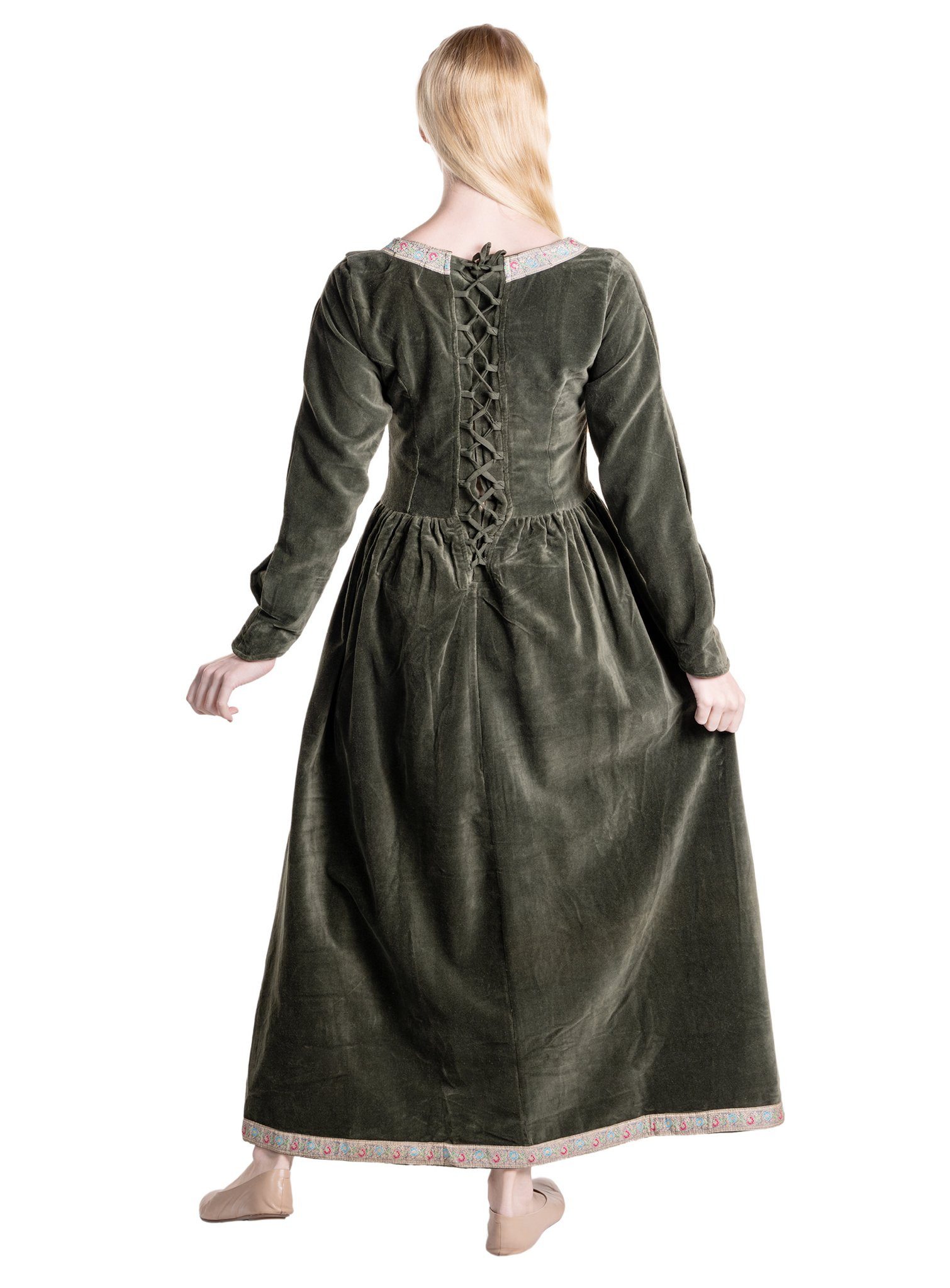 Metamorph Hexen-Kostüm Zauberin Samtkleid grün, Hochwertige und authentische Mittelalterkleidung zu unschlagbar günst