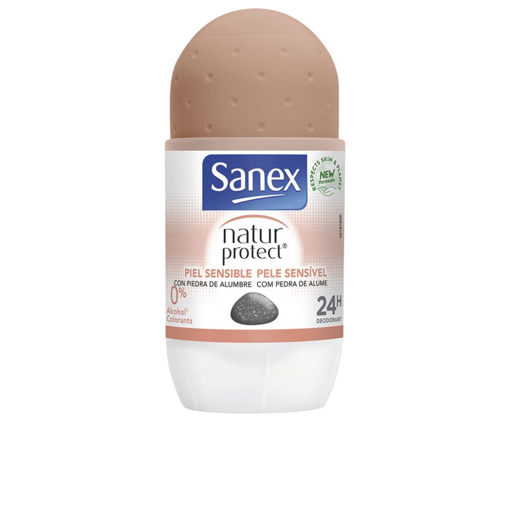 Sanex Deo-Roller Deodorant Natur Protect Sensitive Haut 24h 0% Alcohol 50ml