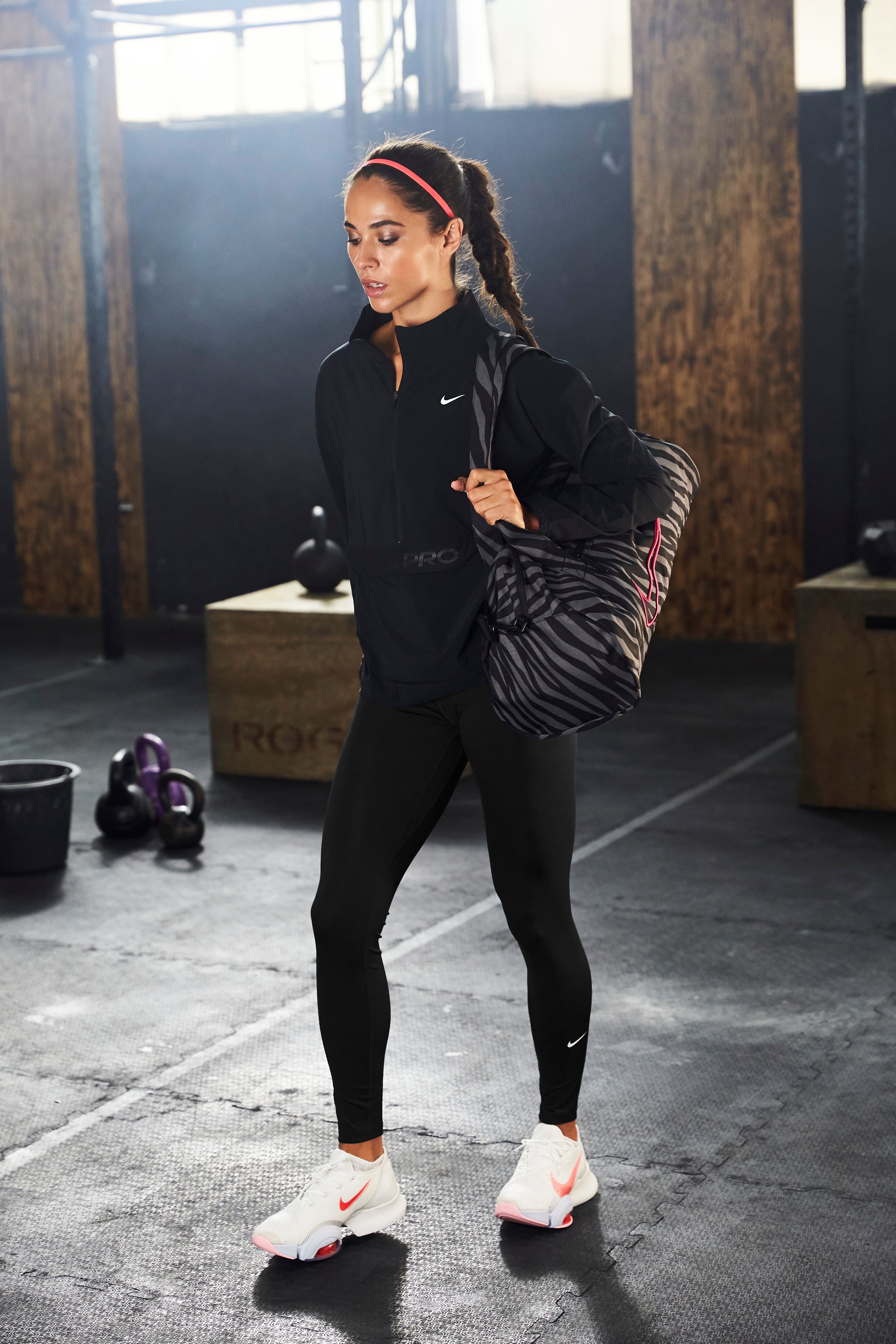 MID-RISE WOMEN'S LEGGINGS Trainingstights Nike schwarz ONE