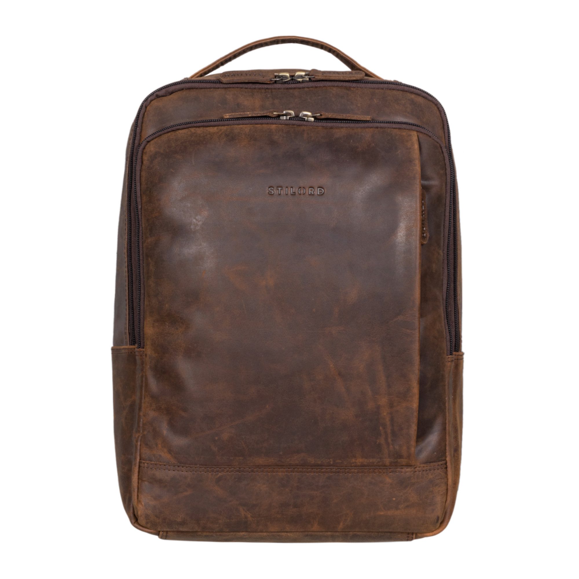 STILORD Notebookrucksack "Beck" Business Rucksack Herren Leder