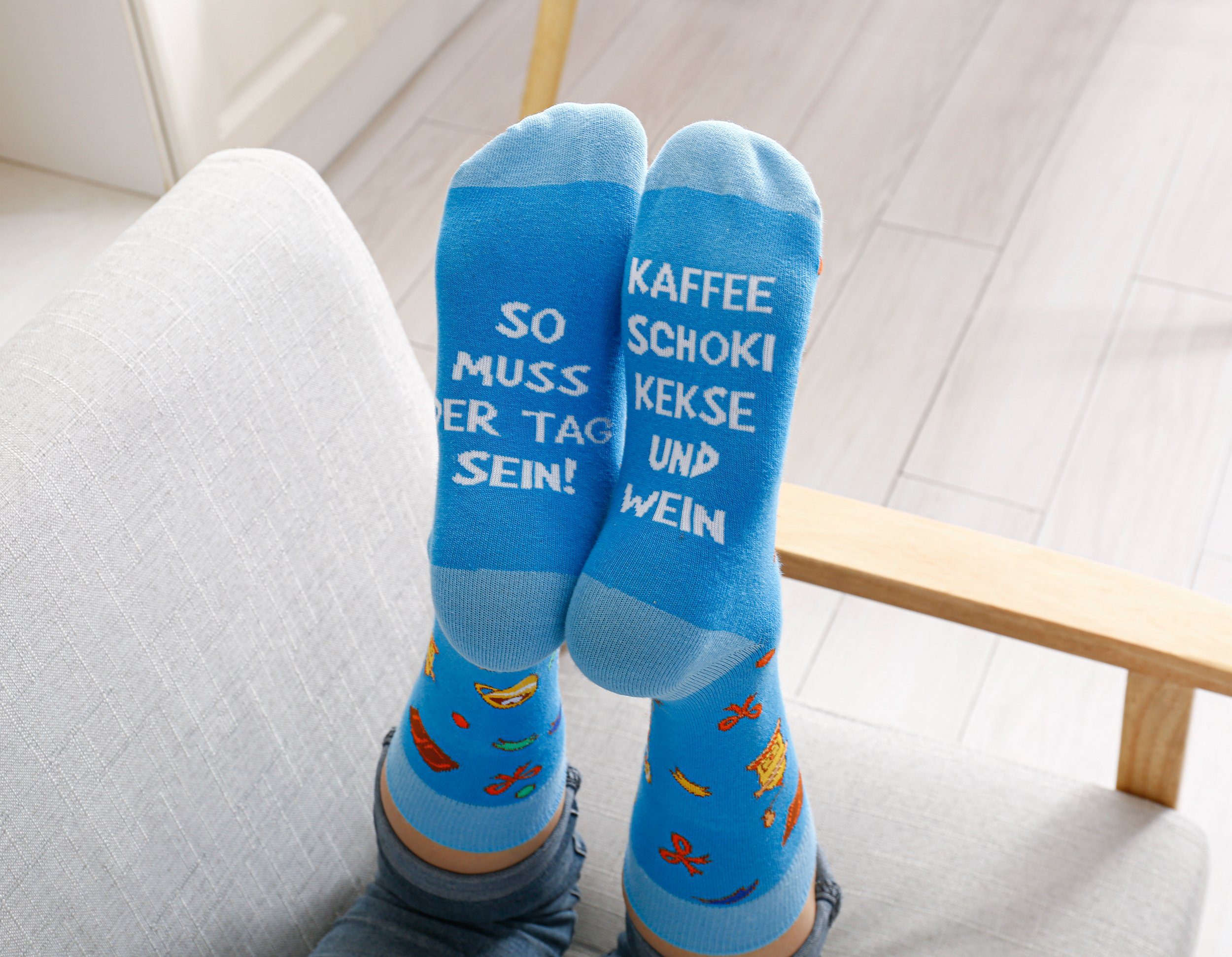 Paar) rutschfest, Freizeitsocken Geburtstagsgeschenk mit und Weihnachten, 39-45, Frauen für Männer, Gr. zu Kekse Lucadeau Kaffee Spruch Socken Wein Geschenk (1 Geschenkset